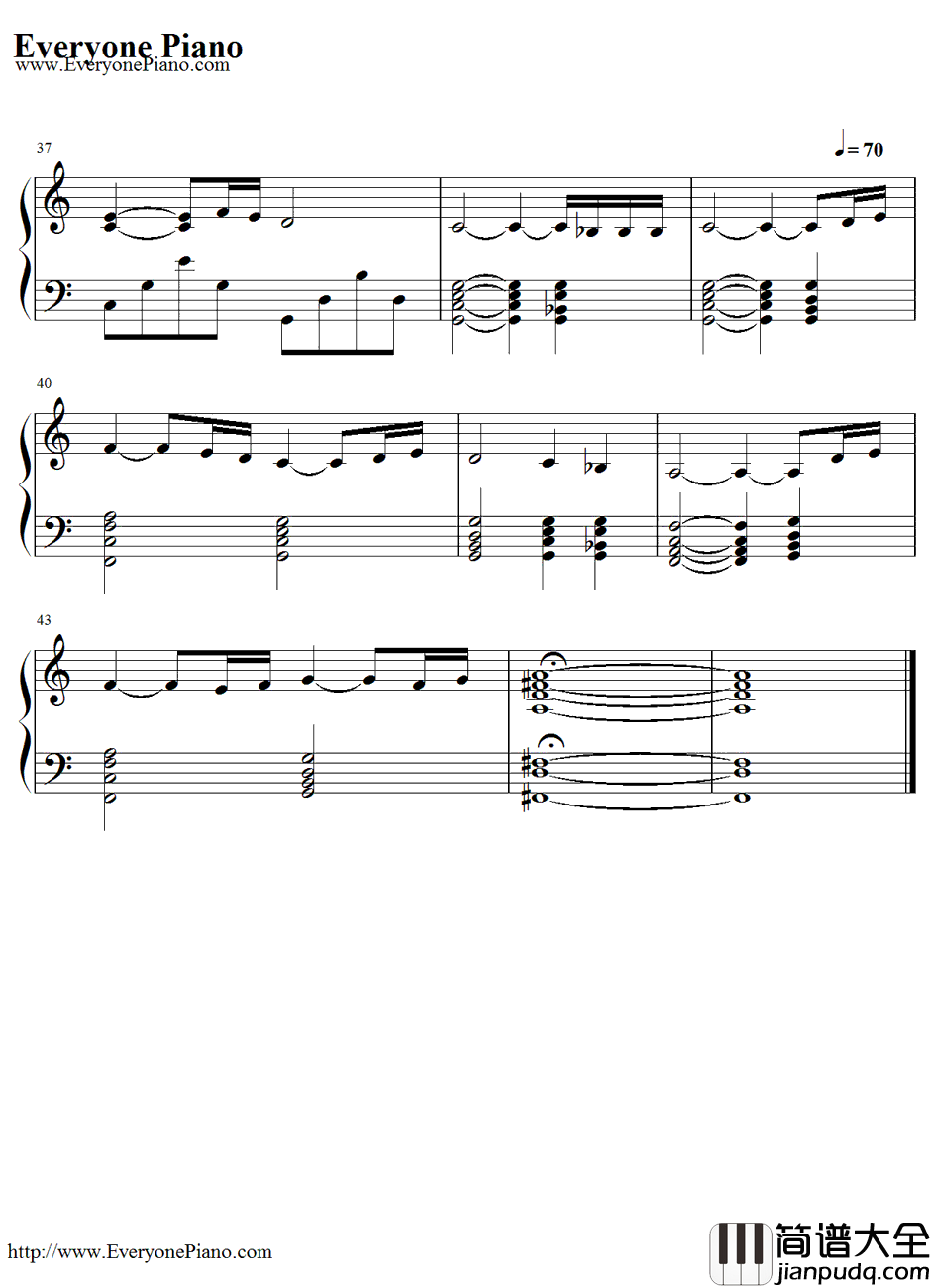 May_It_Be钢琴谱_Enya_魔戒主题曲