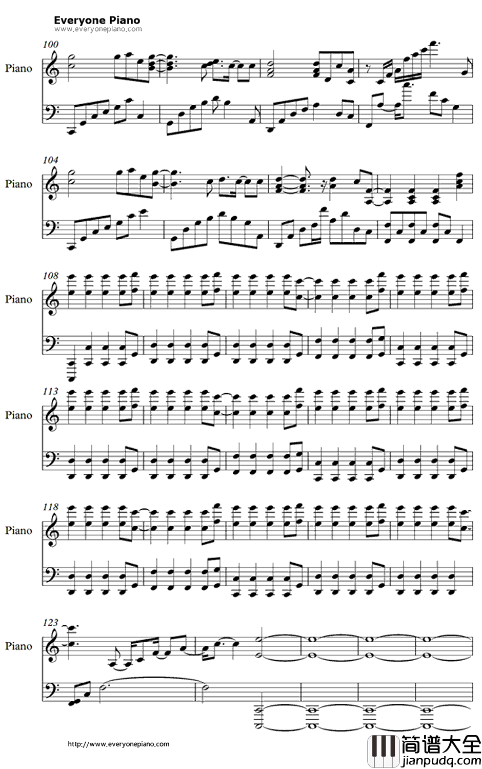 Ten_Feet_Tall钢琴谱_Afrojack