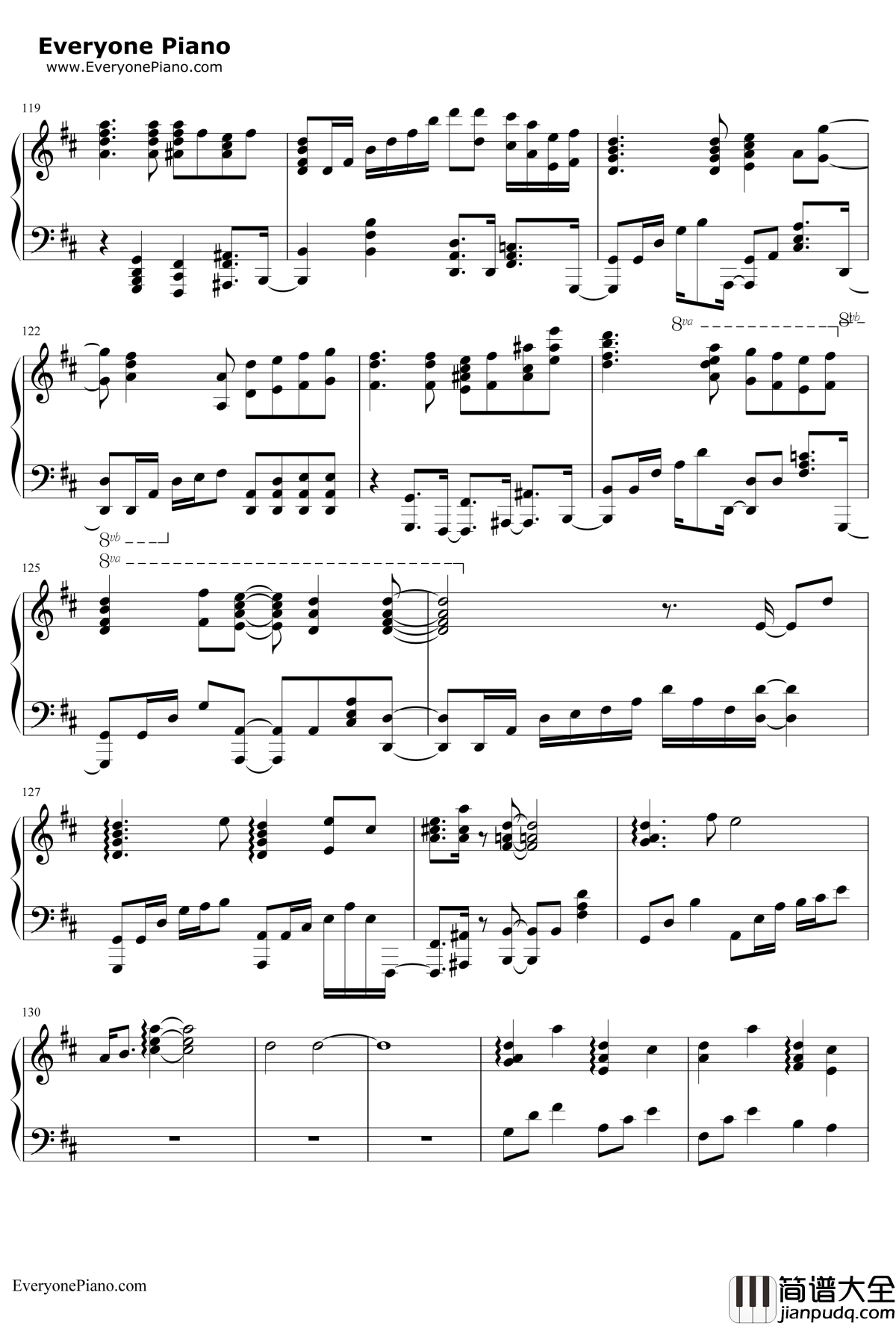 Pianissimo钢琴谱_初音ミク