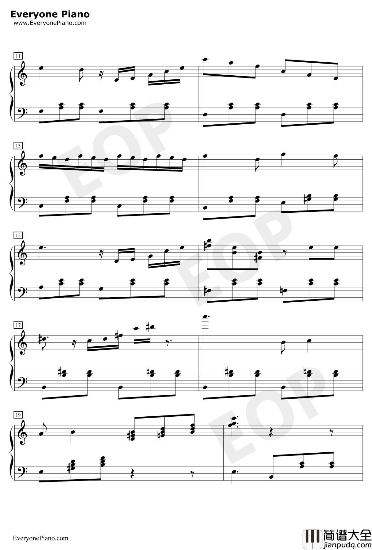 我要我们在一起钢琴谱_杨宗纬范晓萱