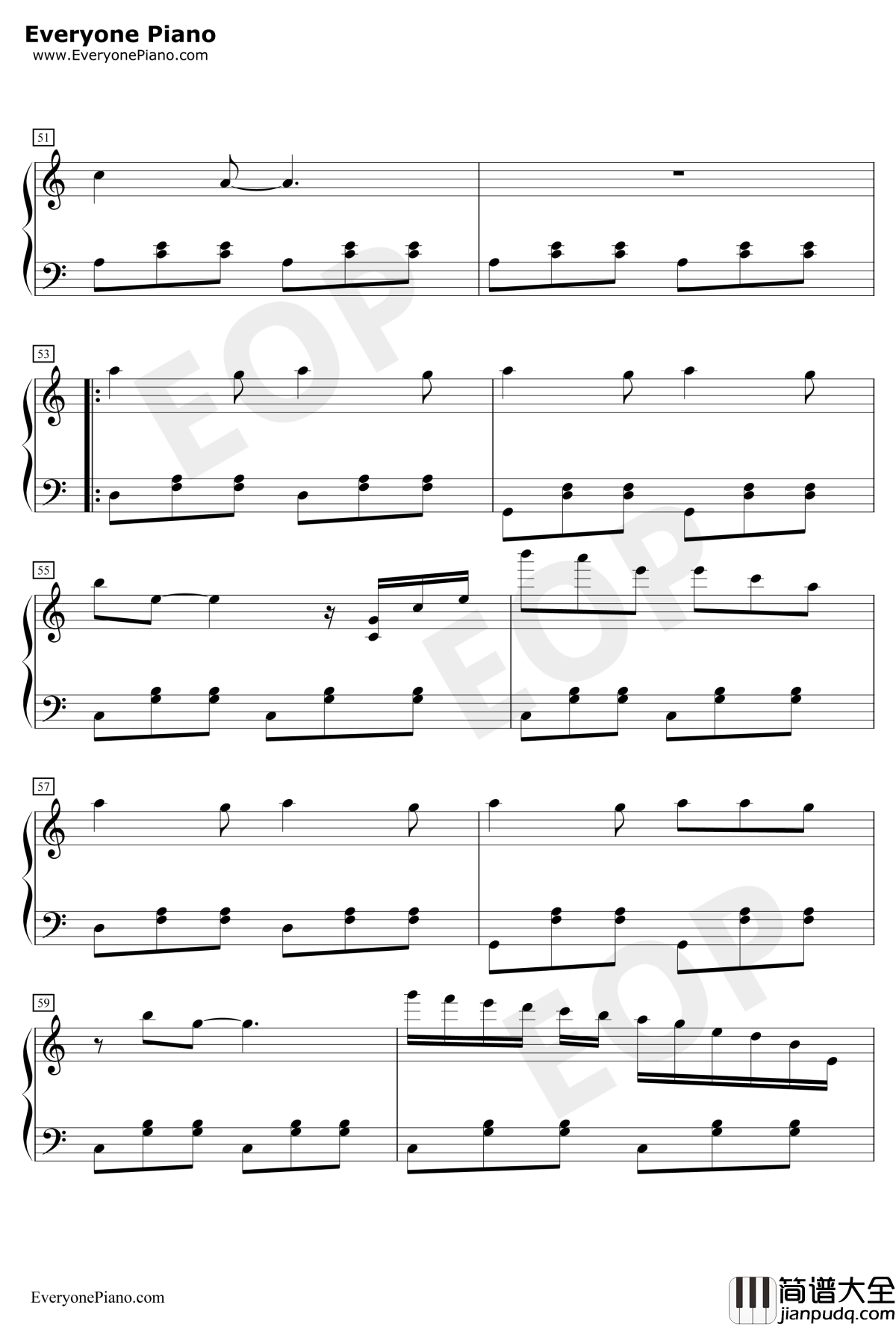 我要我们在一起钢琴谱_杨宗纬范晓萱