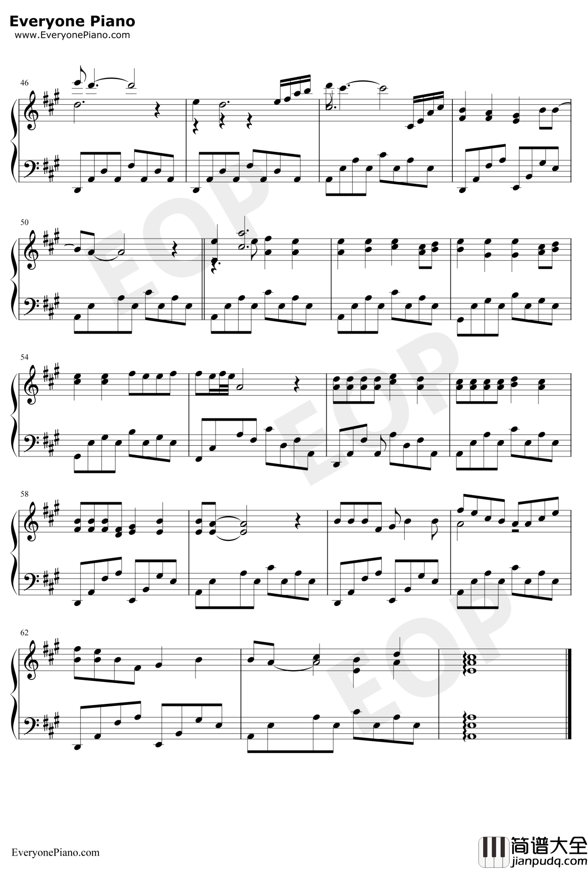 今天你要嫁给我钢琴谱_陶喆_蔡依林