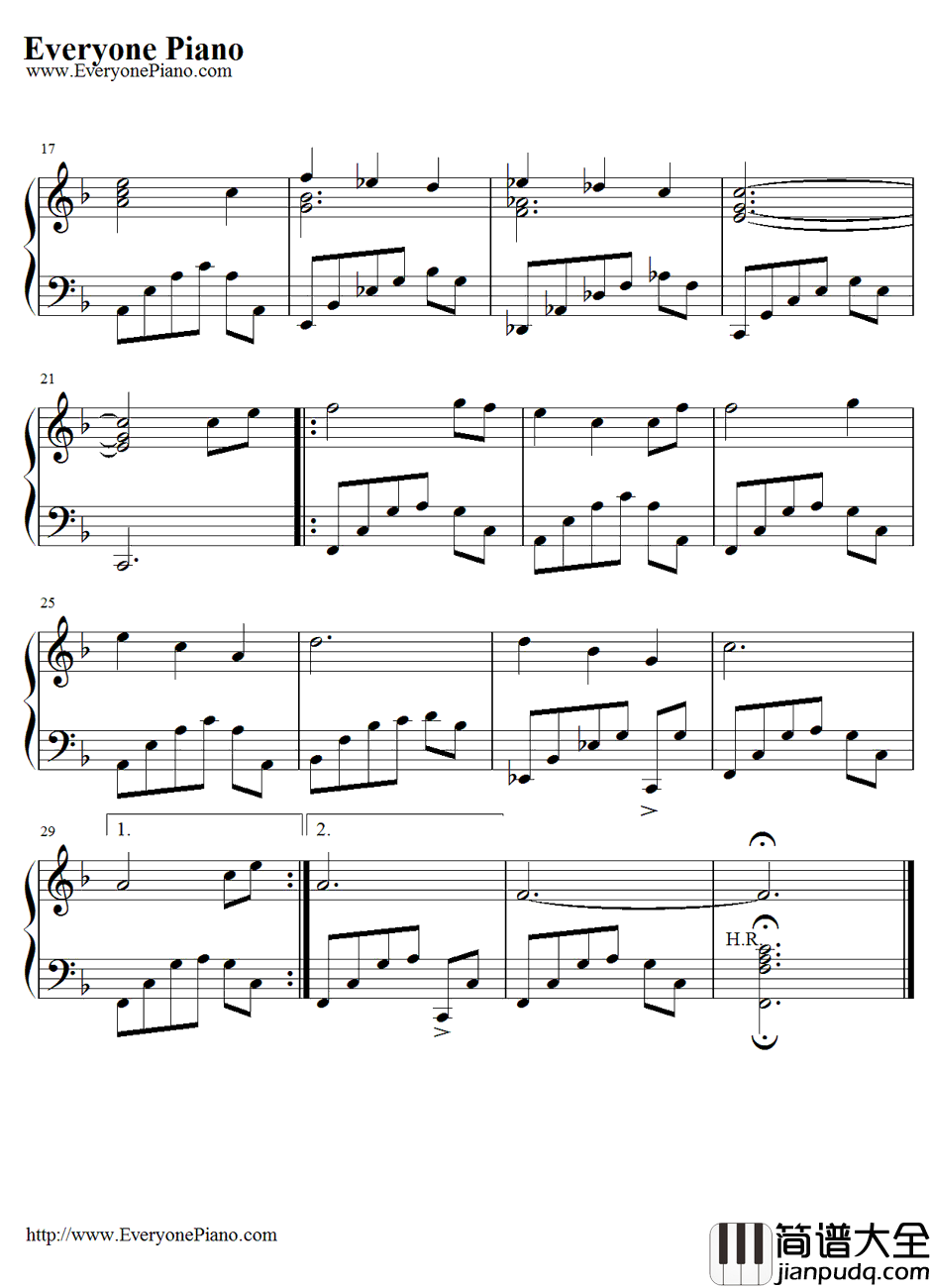 Wate_rmark钢琴谱_Enya