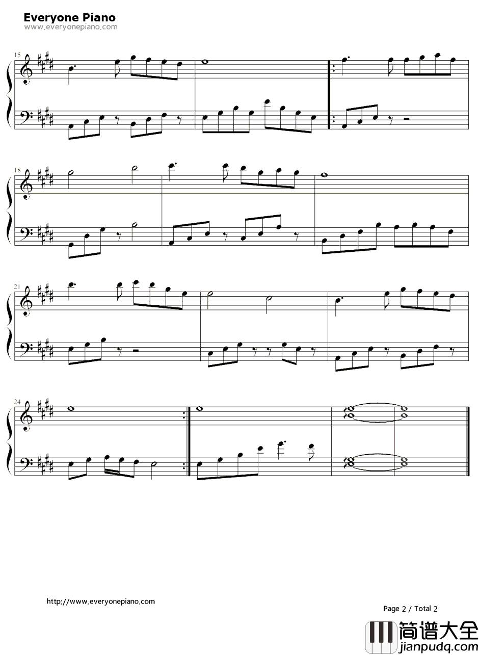 星めぐりの歌钢琴谱_MELL_星之梦ED