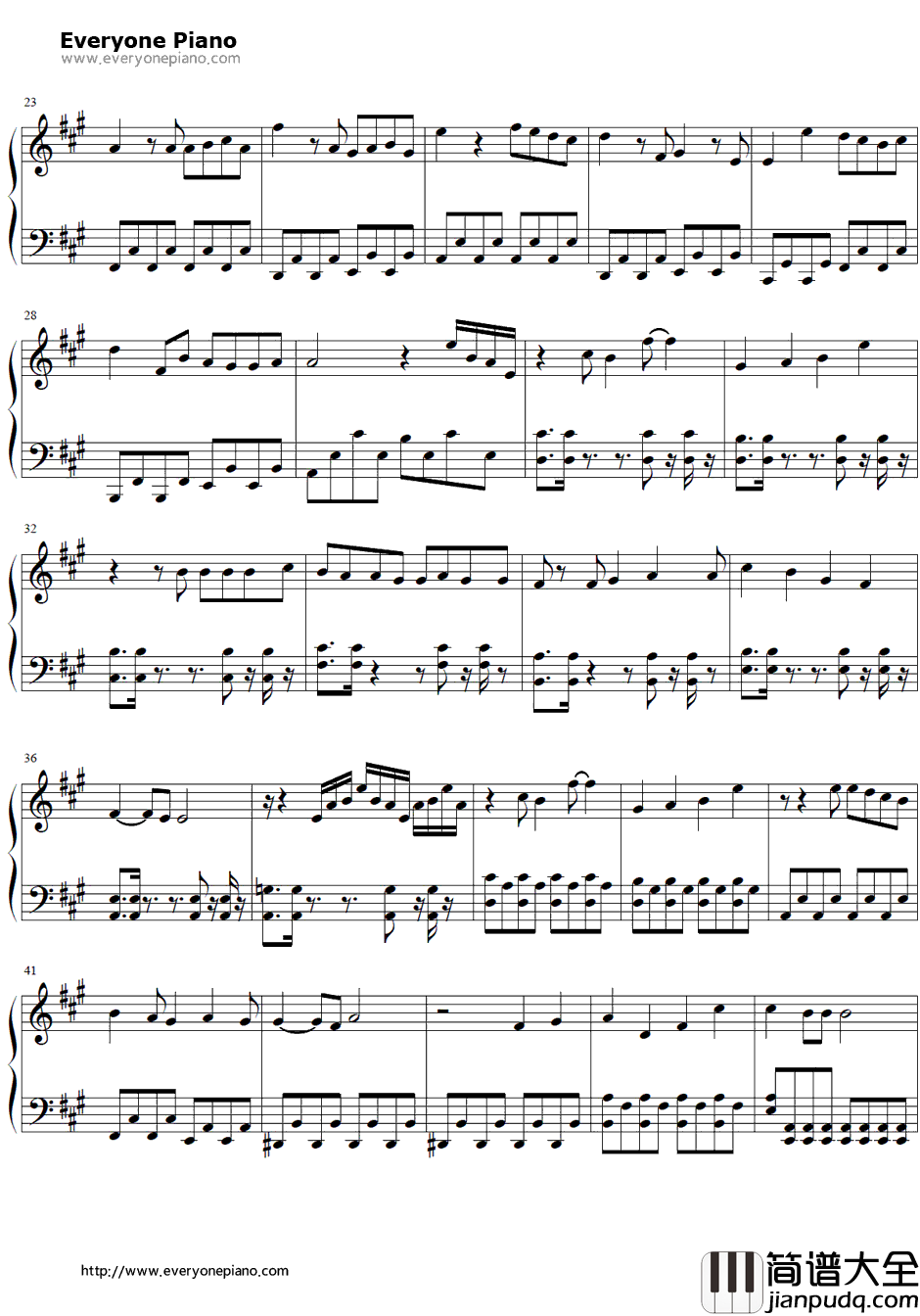 キミの梦を见ていた钢琴谱_岚