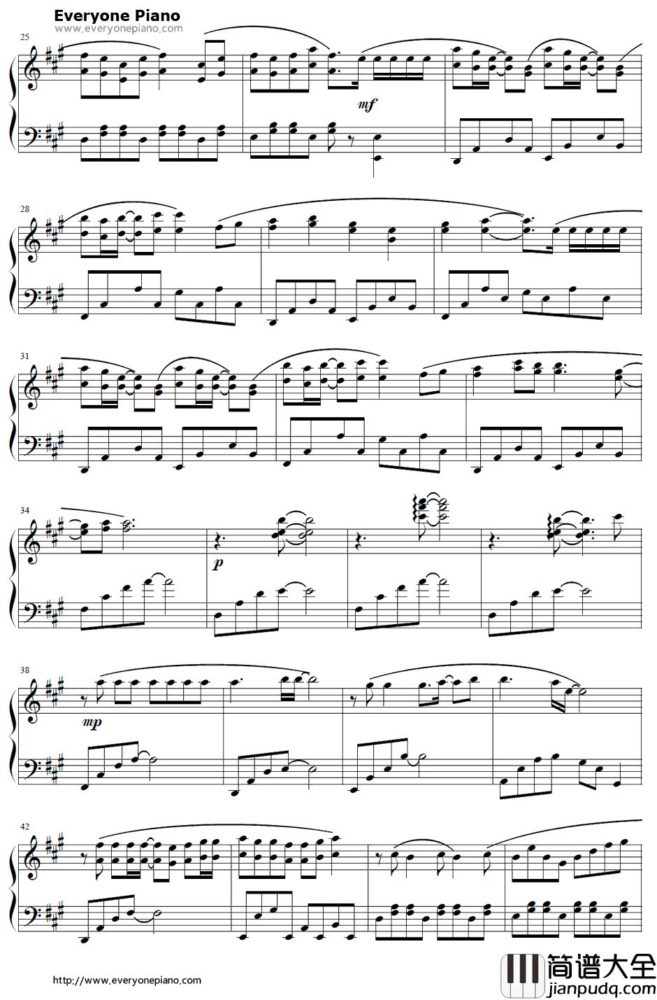 运命の人钢琴谱_藤田麻衣子_苍黑之楔绯色的碎片3OP