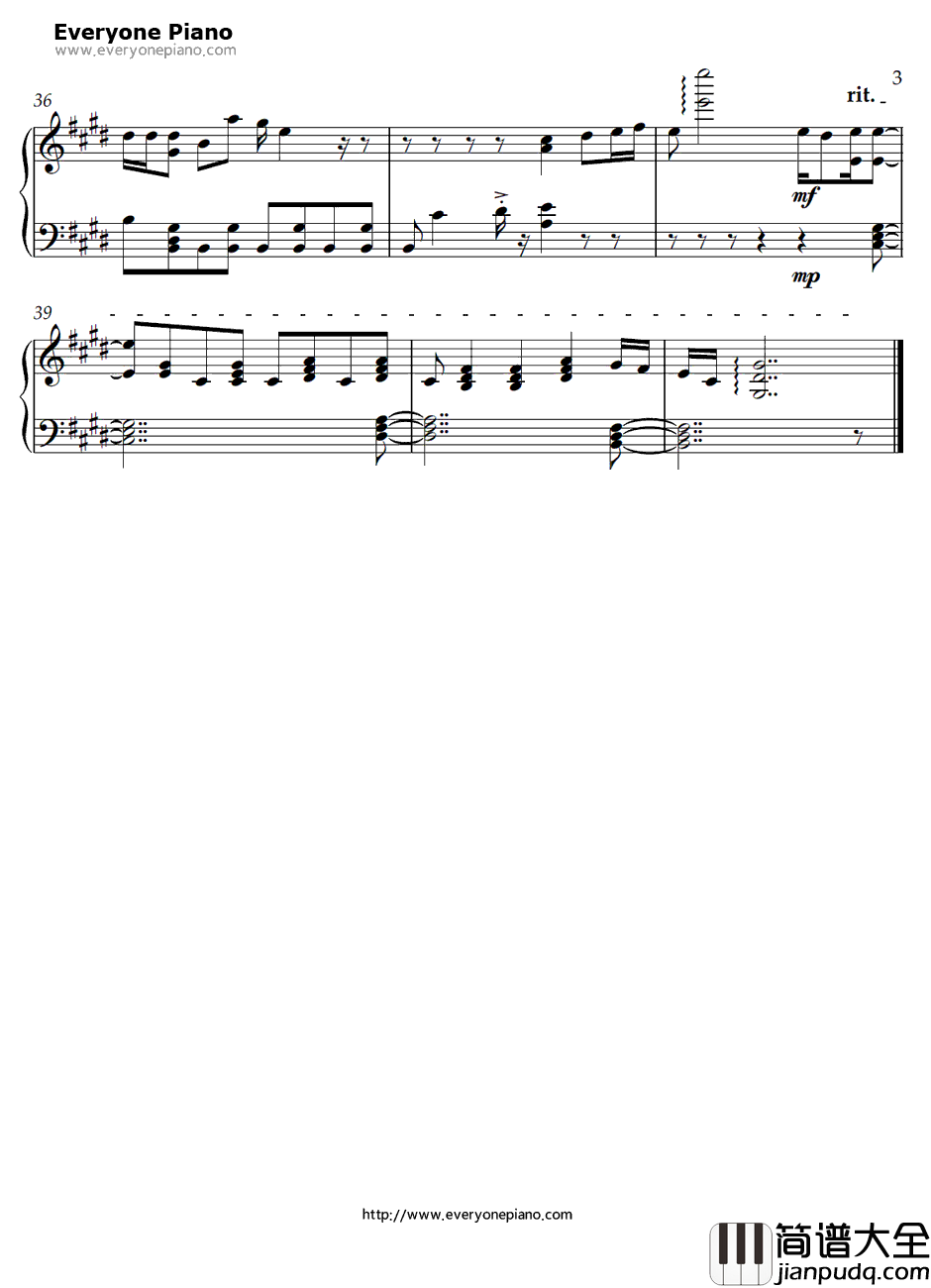 なわとび钢琴谱_小泉花阳_LoveLiveOST