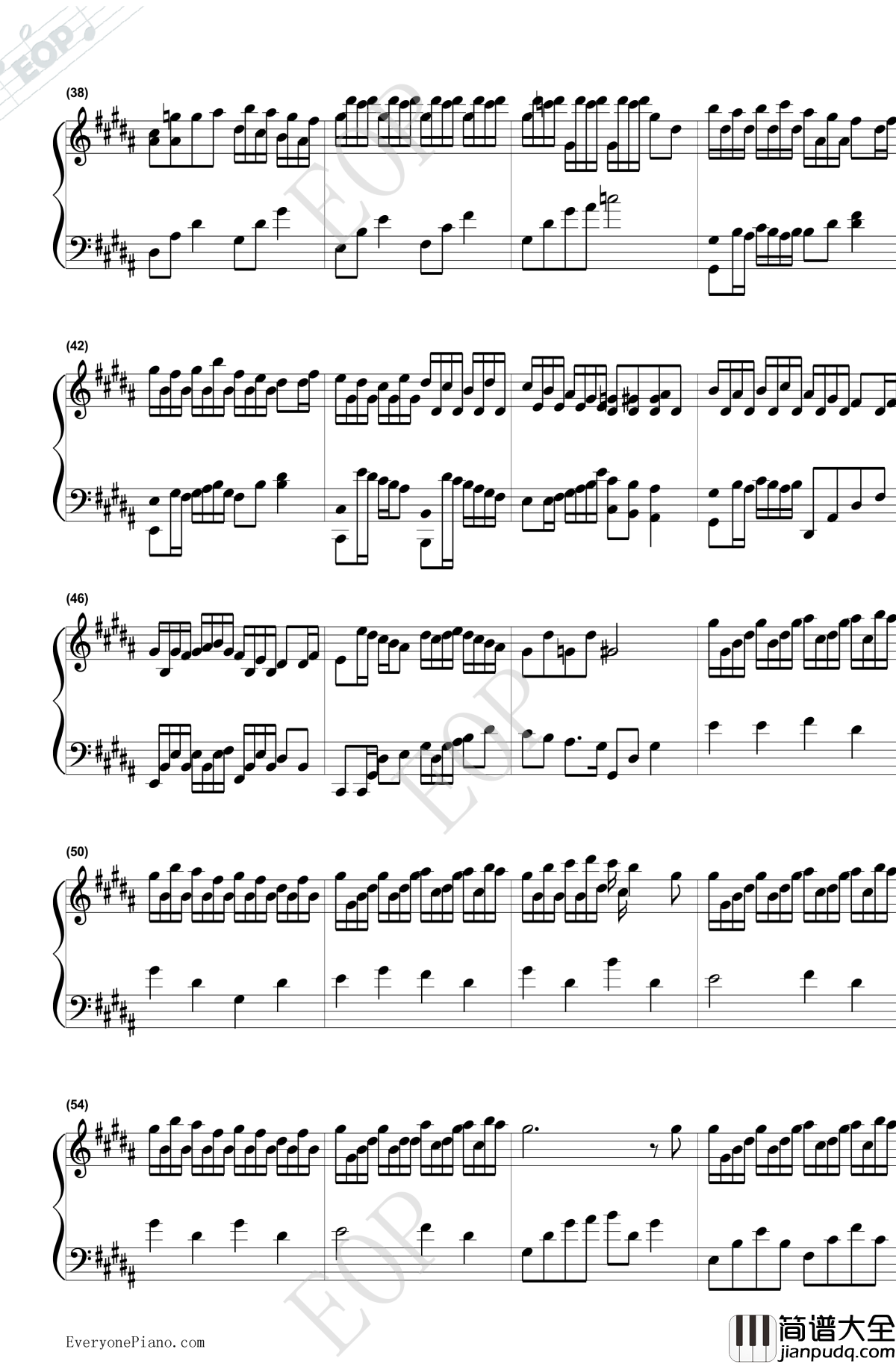 FlowerDance钢琴谱_DjOkawari