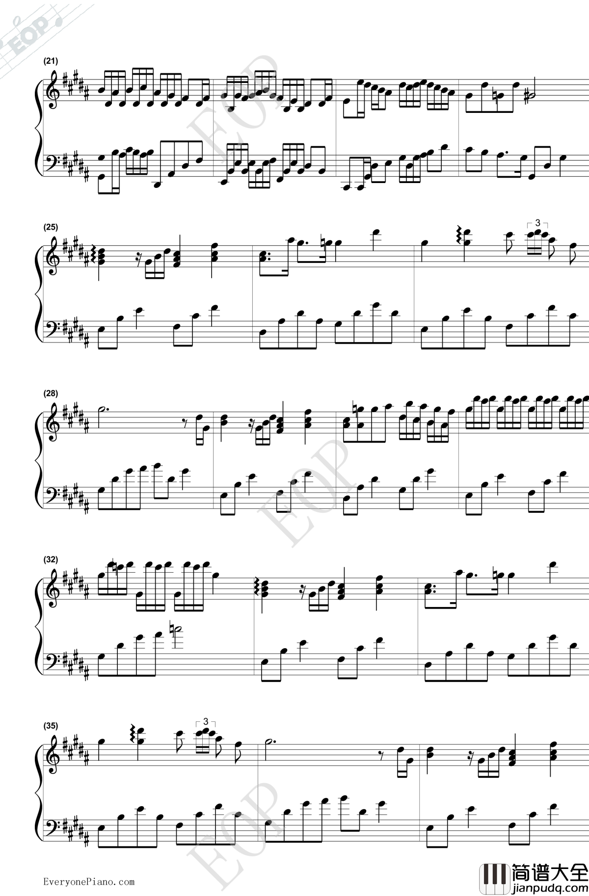 FlowerDance钢琴谱_DjOkawari