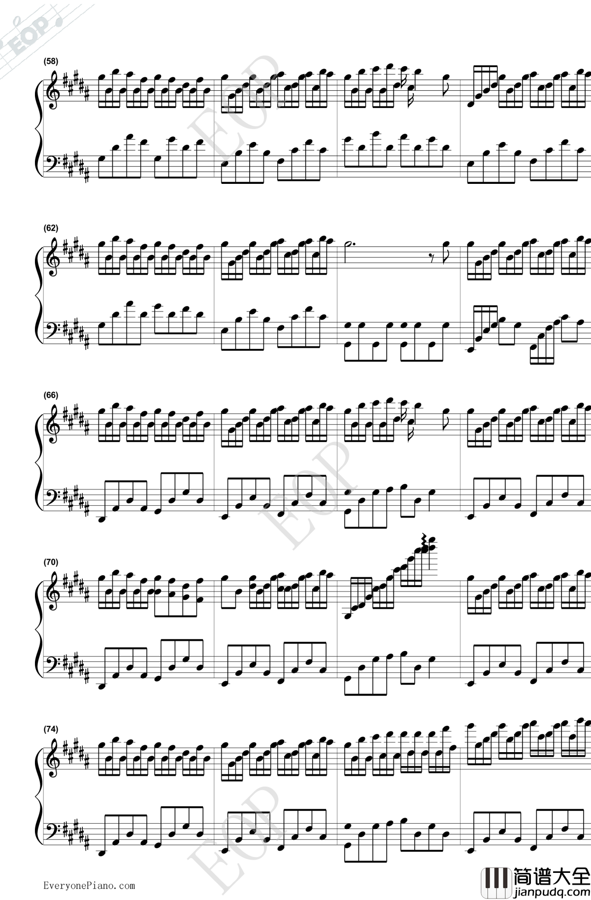 FlowerDance钢琴谱_DjOkawari