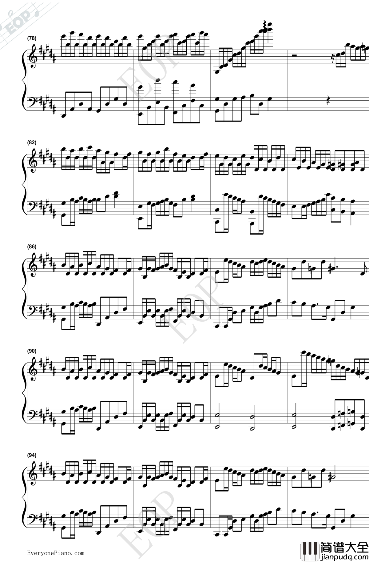 FlowerDance钢琴谱_DjOkawari