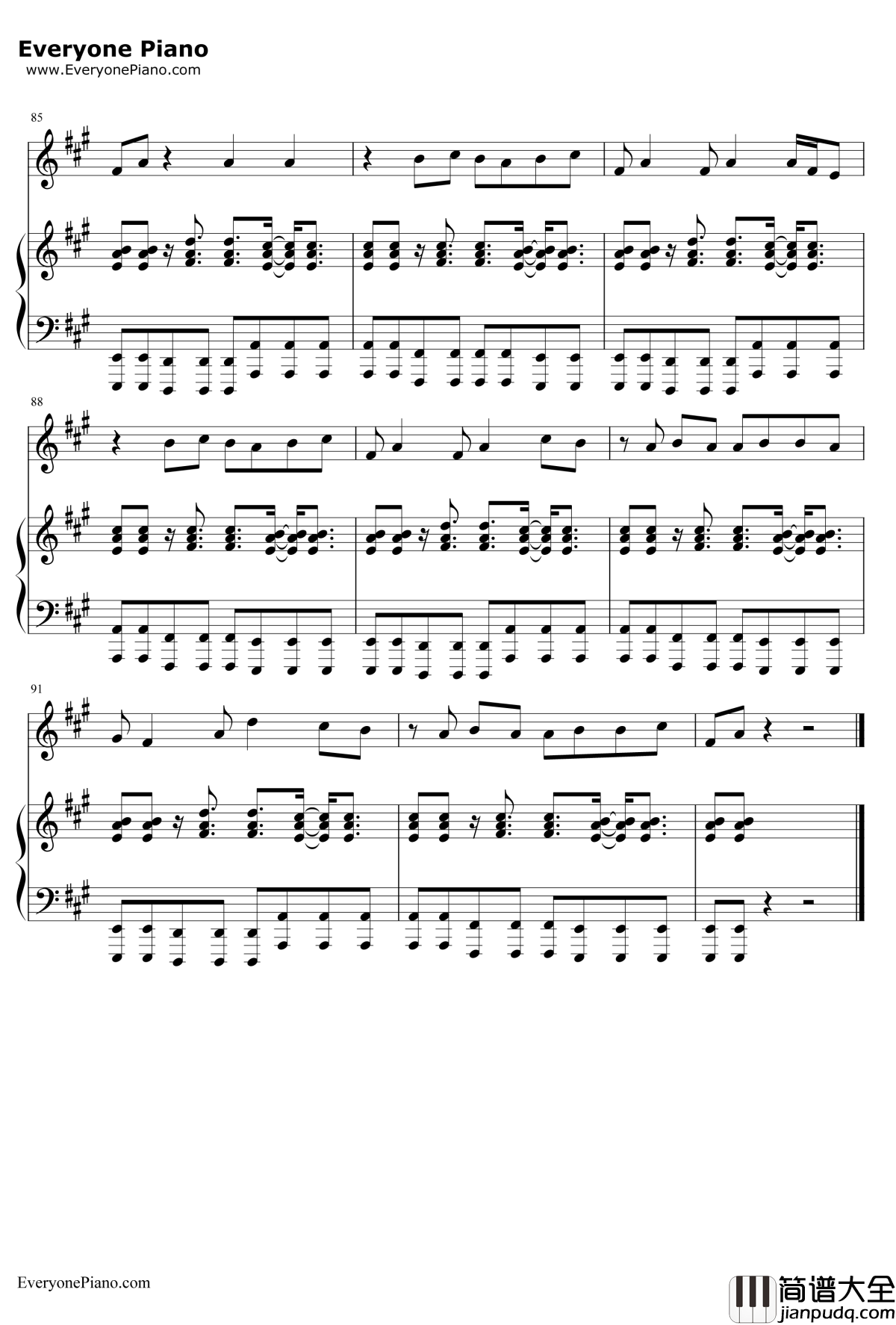 Ghost钢琴谱_EllaHenderson