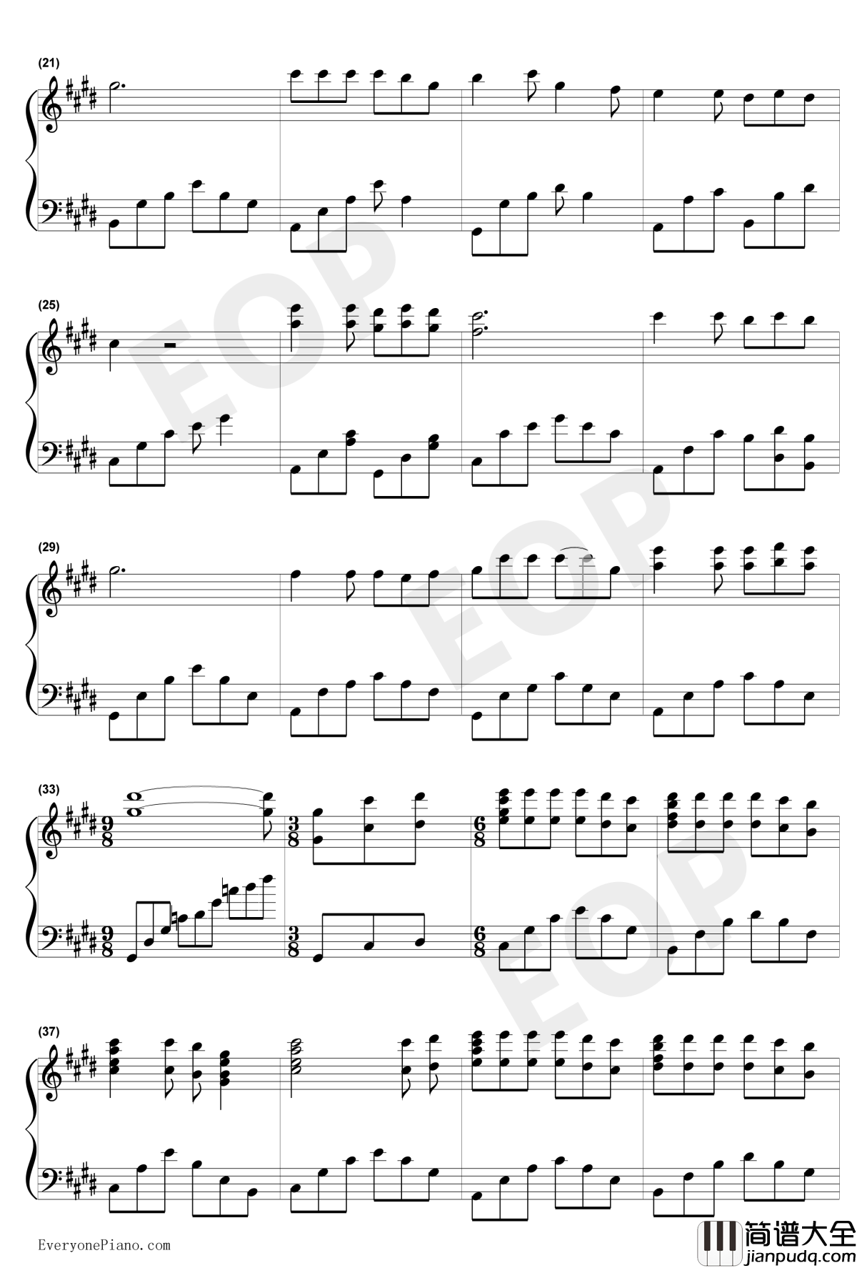 单身情歌钢琴谱__林志炫