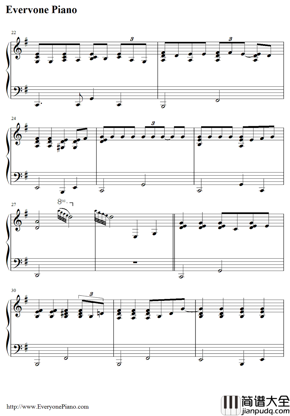 Close_To_You钢琴谱_TheCarpenters