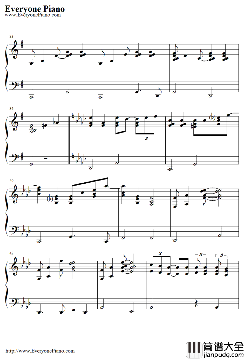 Close_To_You钢琴谱_TheCarpenters