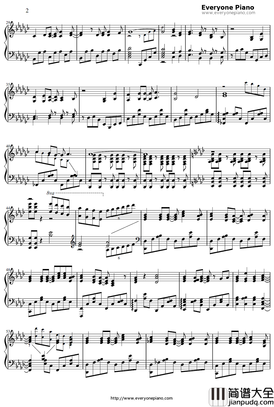 カラフル钢琴谱_ClariS_剧场版魔法少女小圆OP