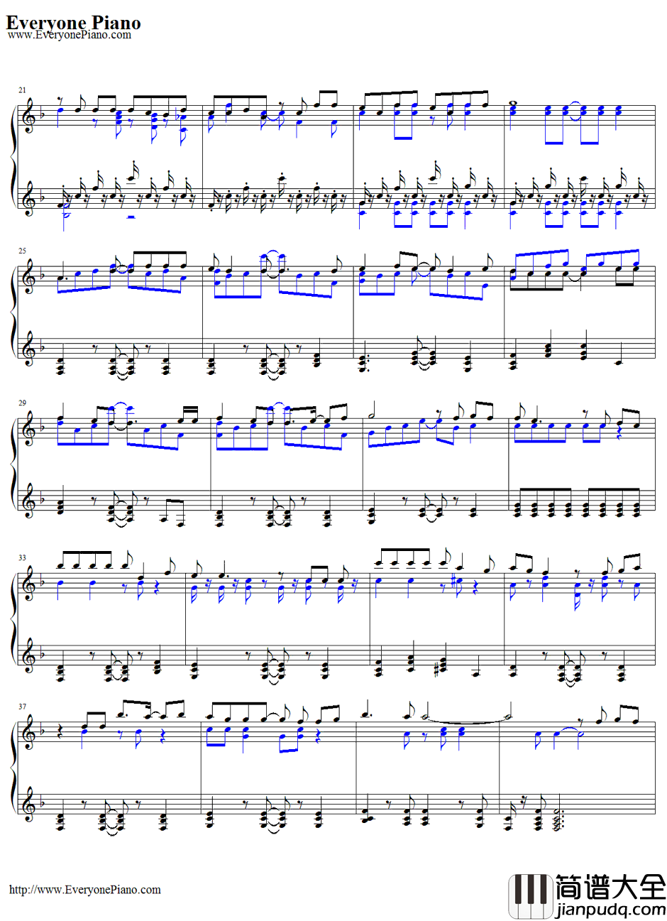 光と影のロマン钢琴谱_宇德敬子_光与影的浪漫_名侦探柯南ED3