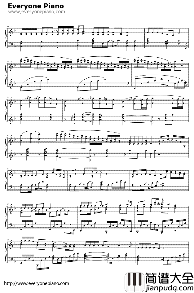 忘情水钢琴谱_刘德华