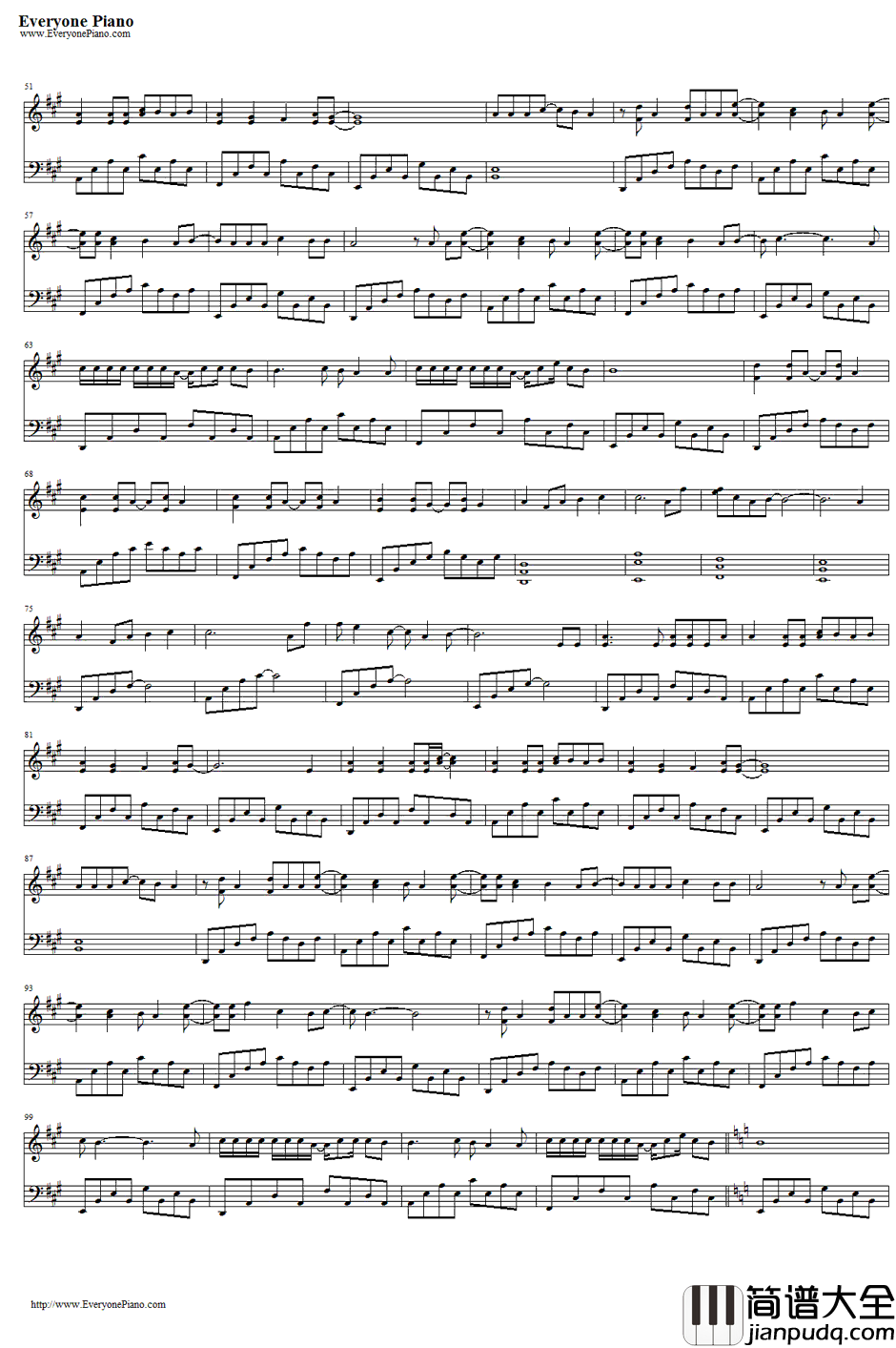 Pompeii简单版钢琴谱_Bastille