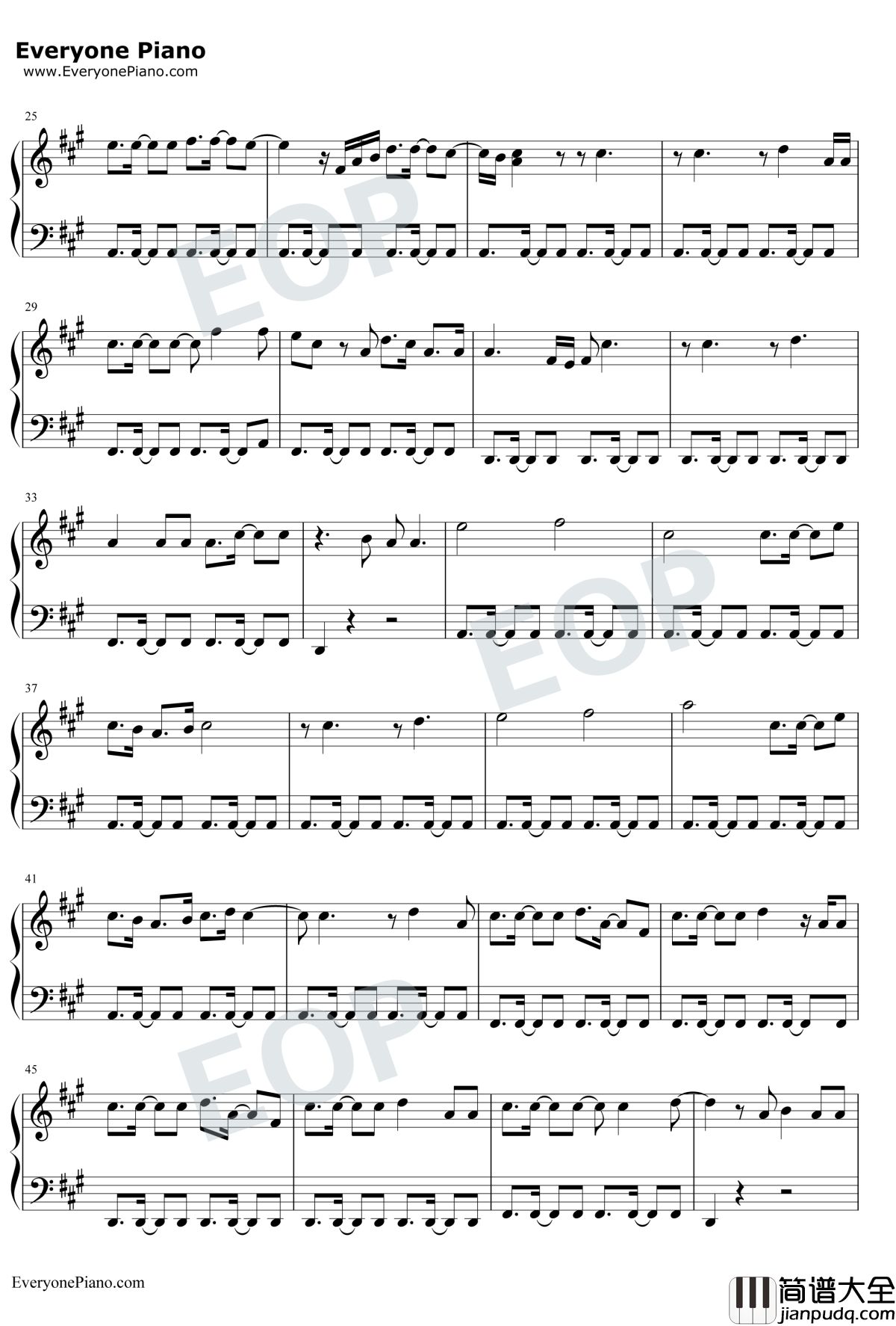 I_Lived钢琴谱_OneRepublic