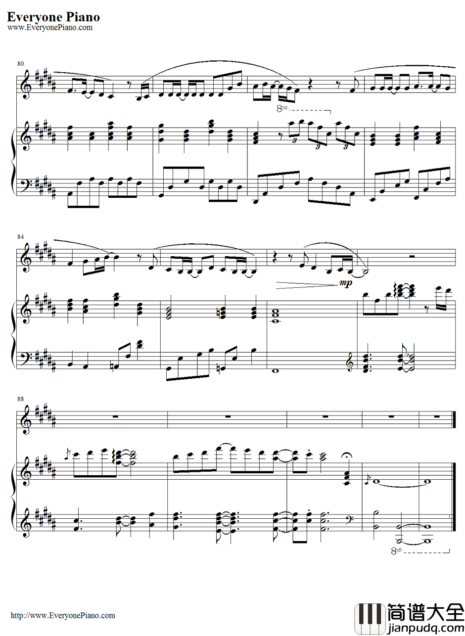 桜の花びらたち钢琴谱_前田敦子（AKB48）_伴奏版_前田敦子_AKB48