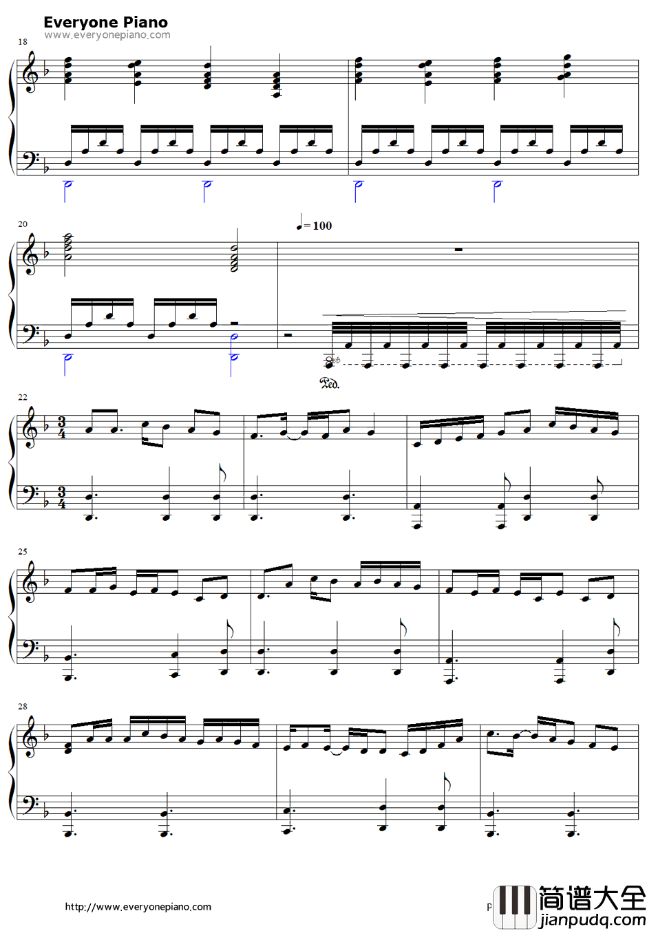 Red_Like_Roses钢琴谱_CaseyLeeWilliams_RWBY主题曲