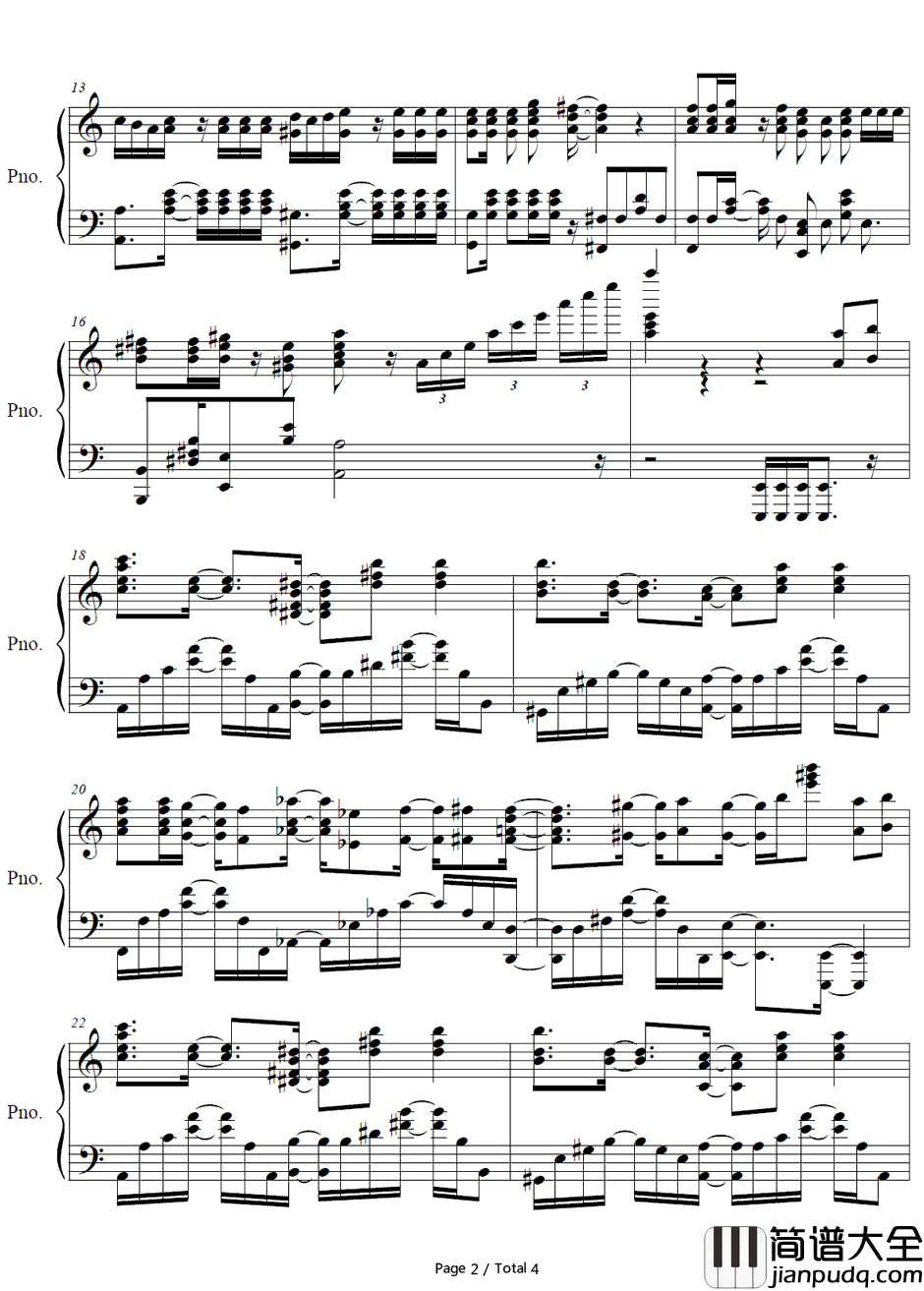 もうそう❤えくすぷれす钢琴谱_千石抚子（花泽香菜）_物语系列2ndSeasonOP3