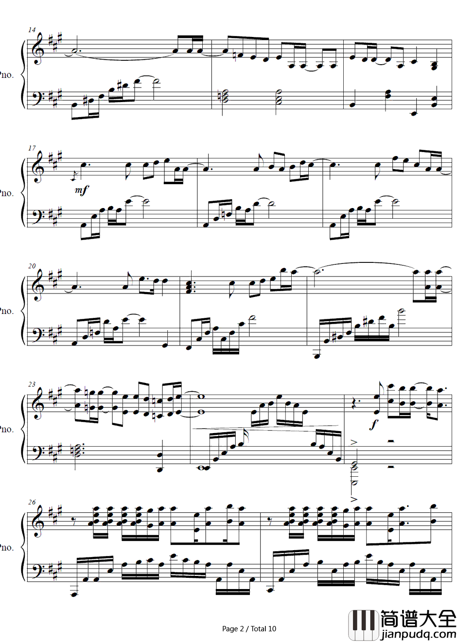 君が笑む夕暮れ钢琴谱_南条爱乃_东京暗鸦ED1