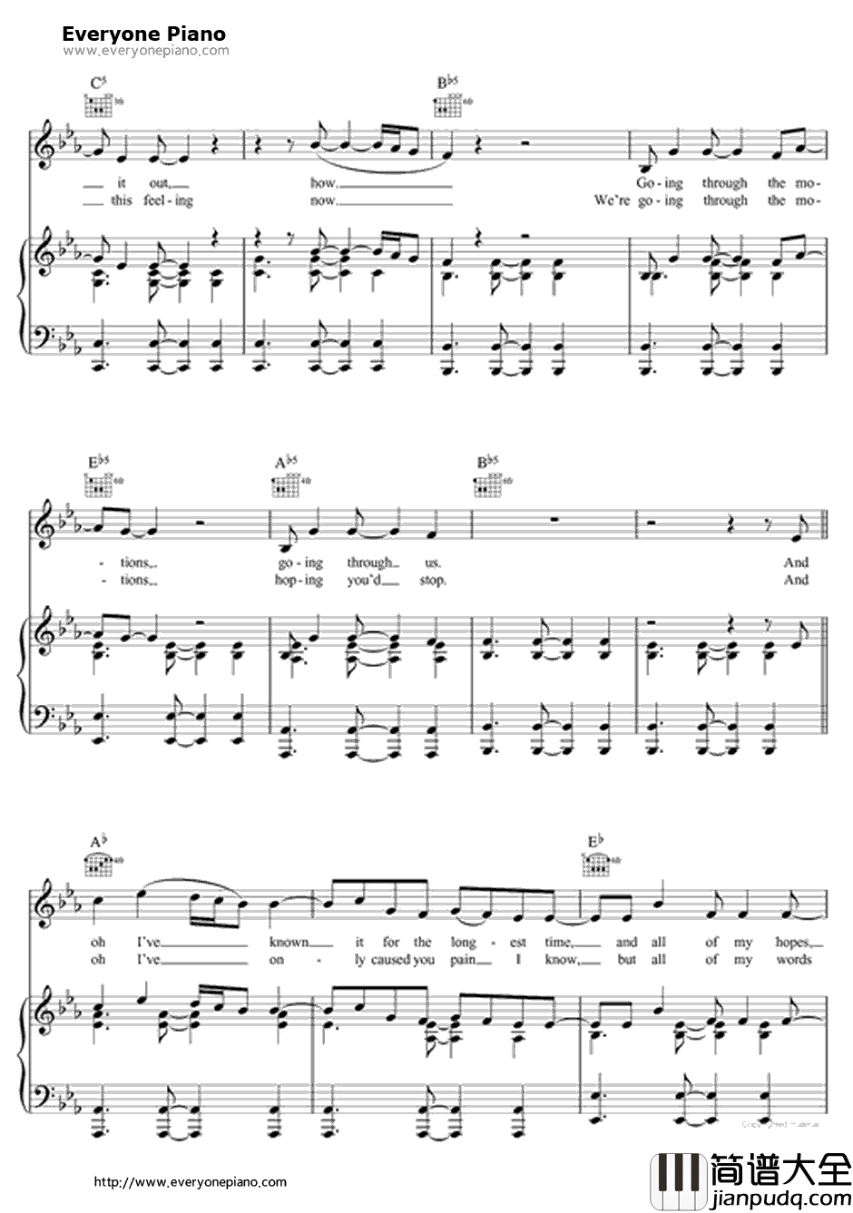 I'm_a_Mess钢琴谱_EdSheeran