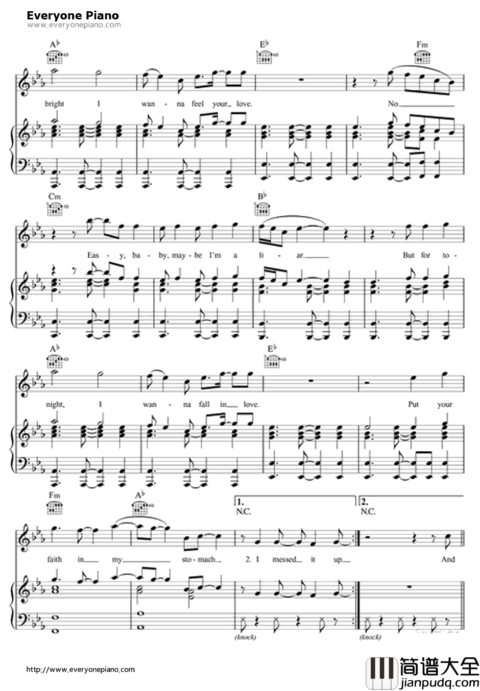 I'm_a_Mess钢琴谱_EdSheeran