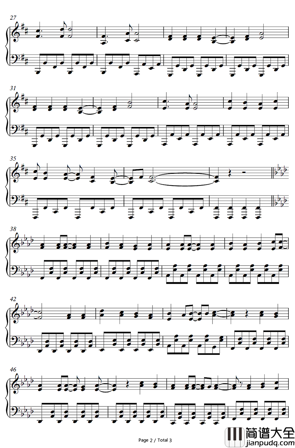 Heavenly_blue钢琴谱_Kalafina_AldnoahZeroOP