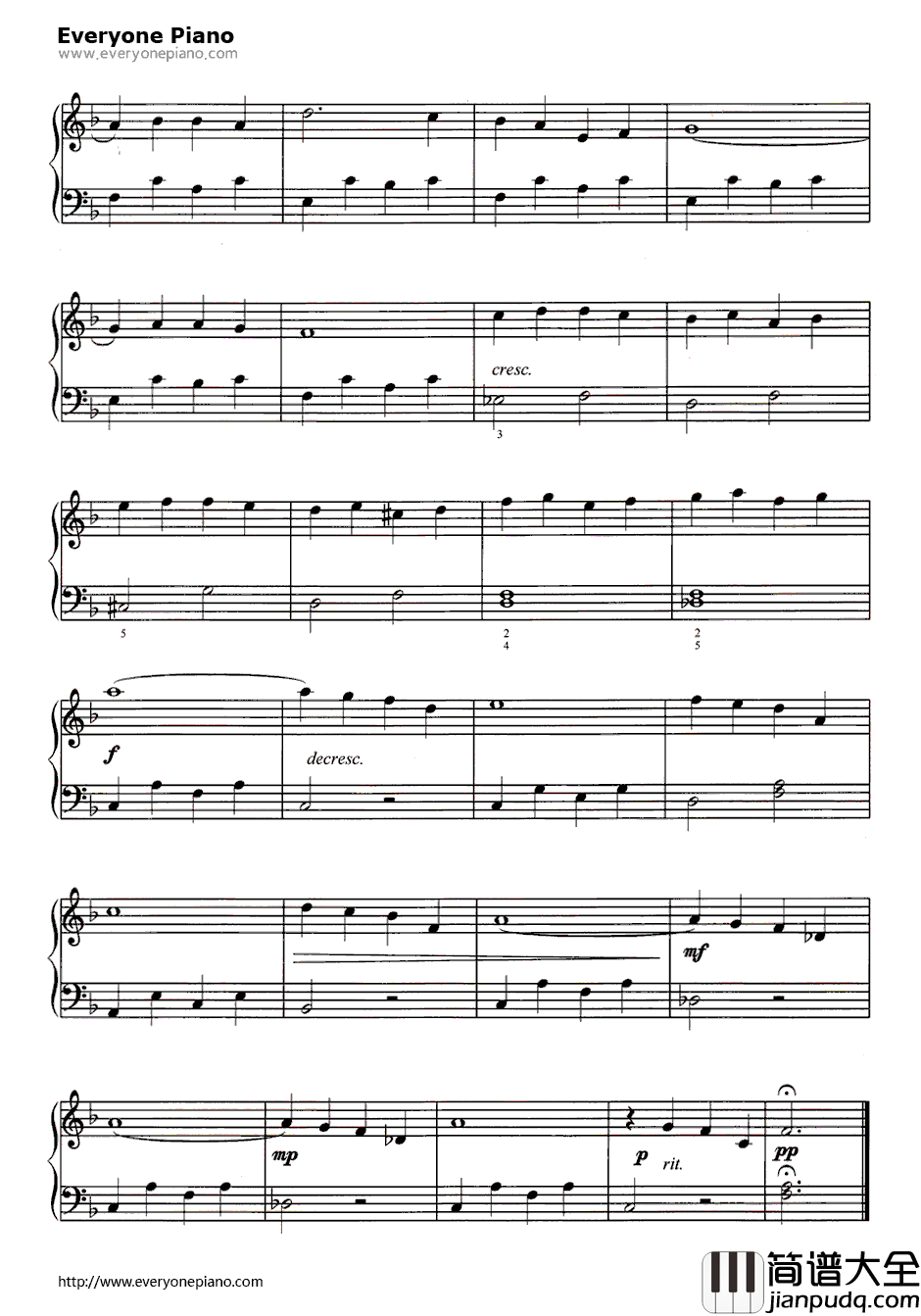 离别钢琴谱_肖邦