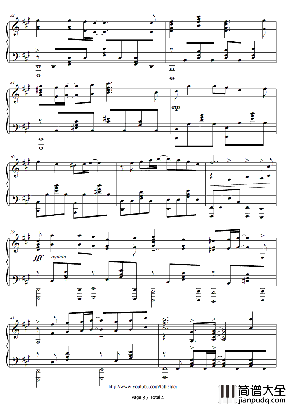 Blood_Teller钢琴谱_飞兰_未来日记ED1