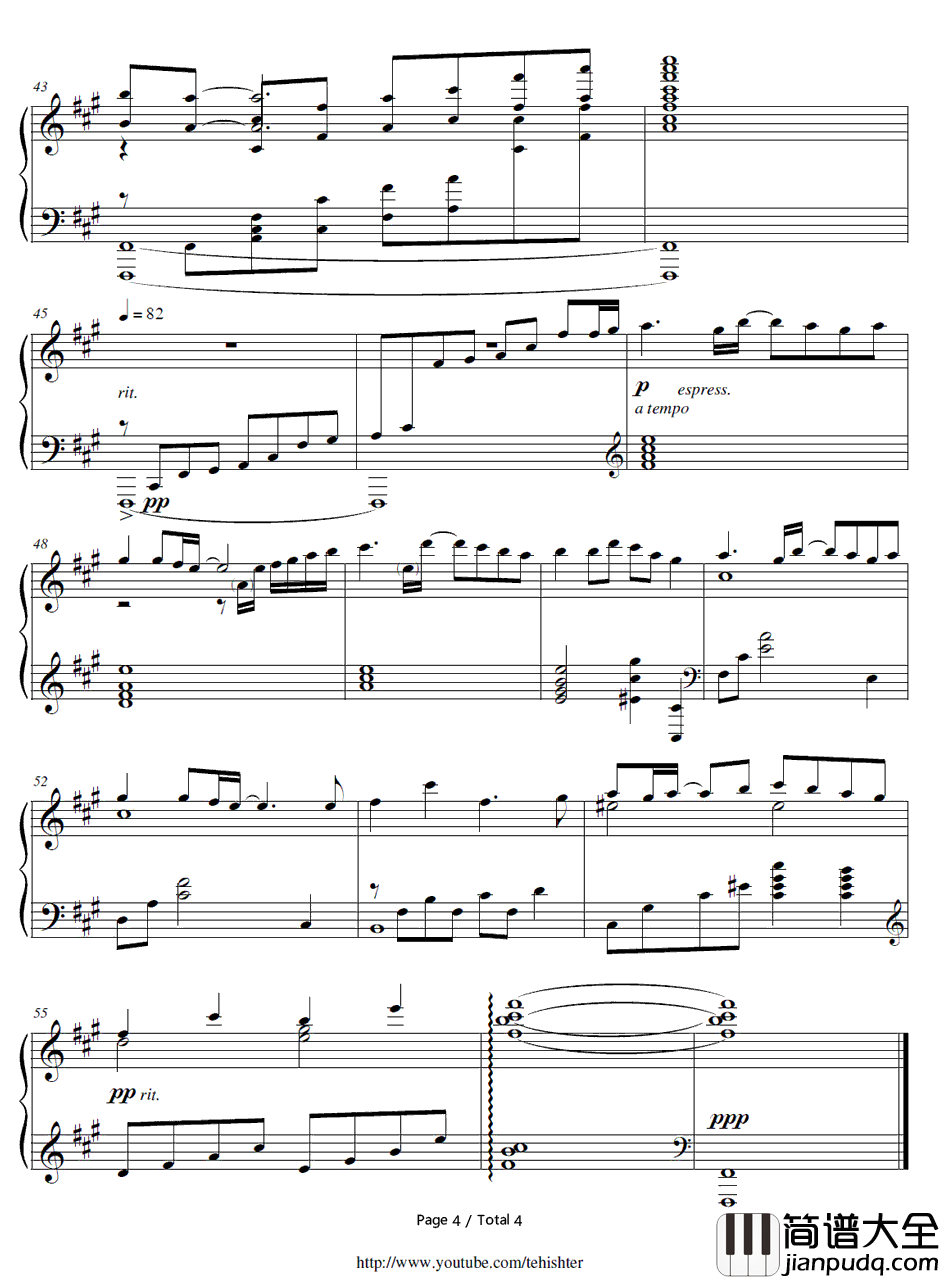 Blood_Teller钢琴谱_飞兰_未来日记ED1