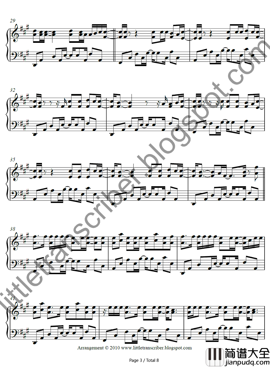 Whats_My_Name钢琴谱_Rihannaft.Drake_Rihannaft.Drake