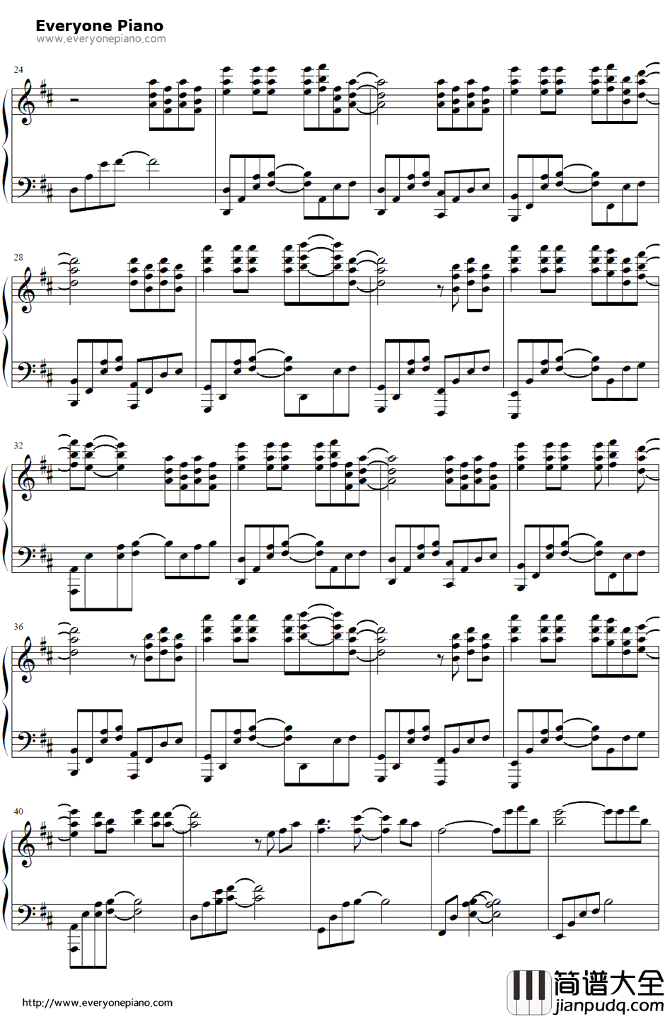 天涯过客钢琴谱_周杰伦