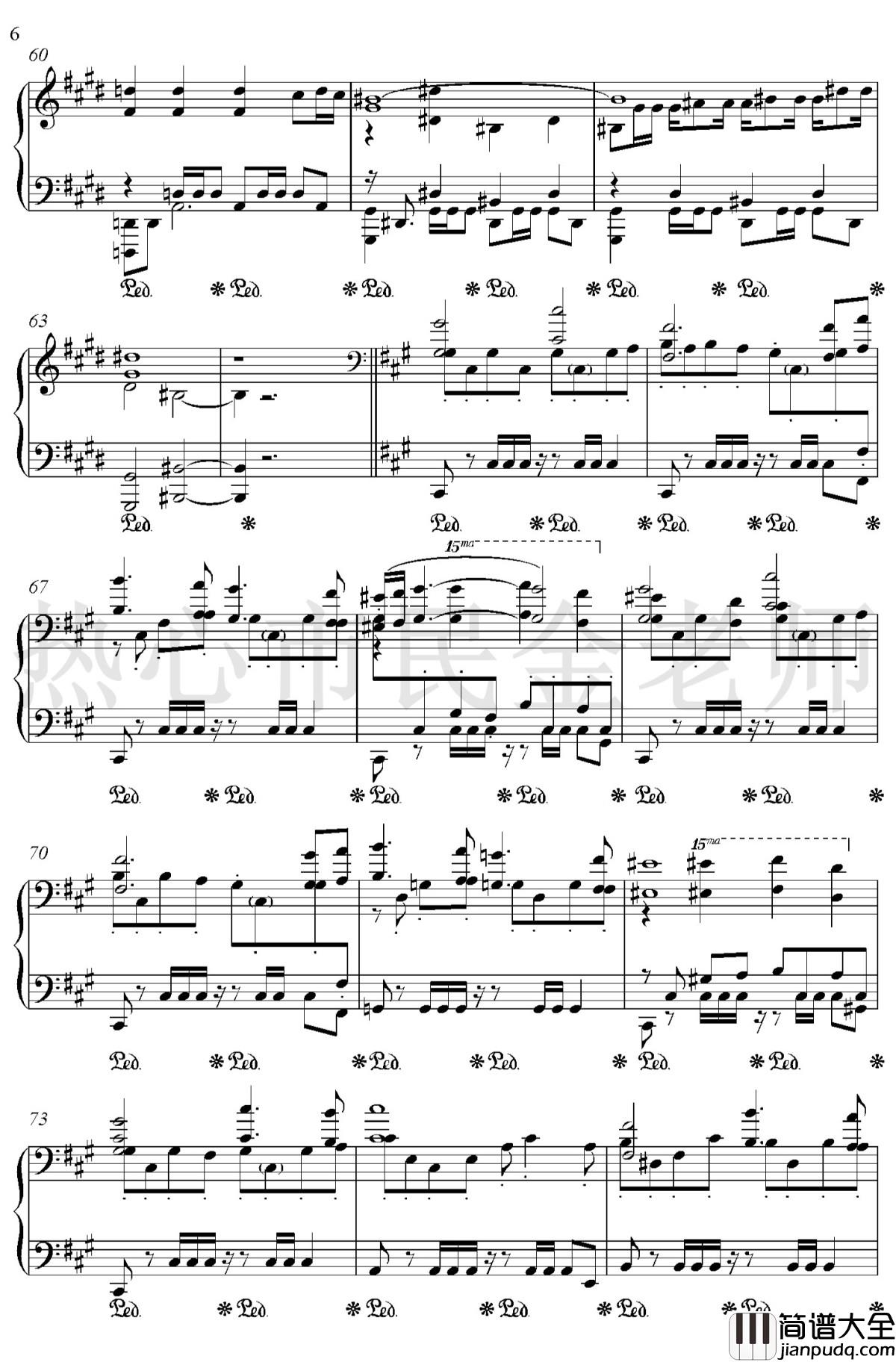 Main_Theme钢琴谱(王者荣耀主题曲）_金老师独奏190224