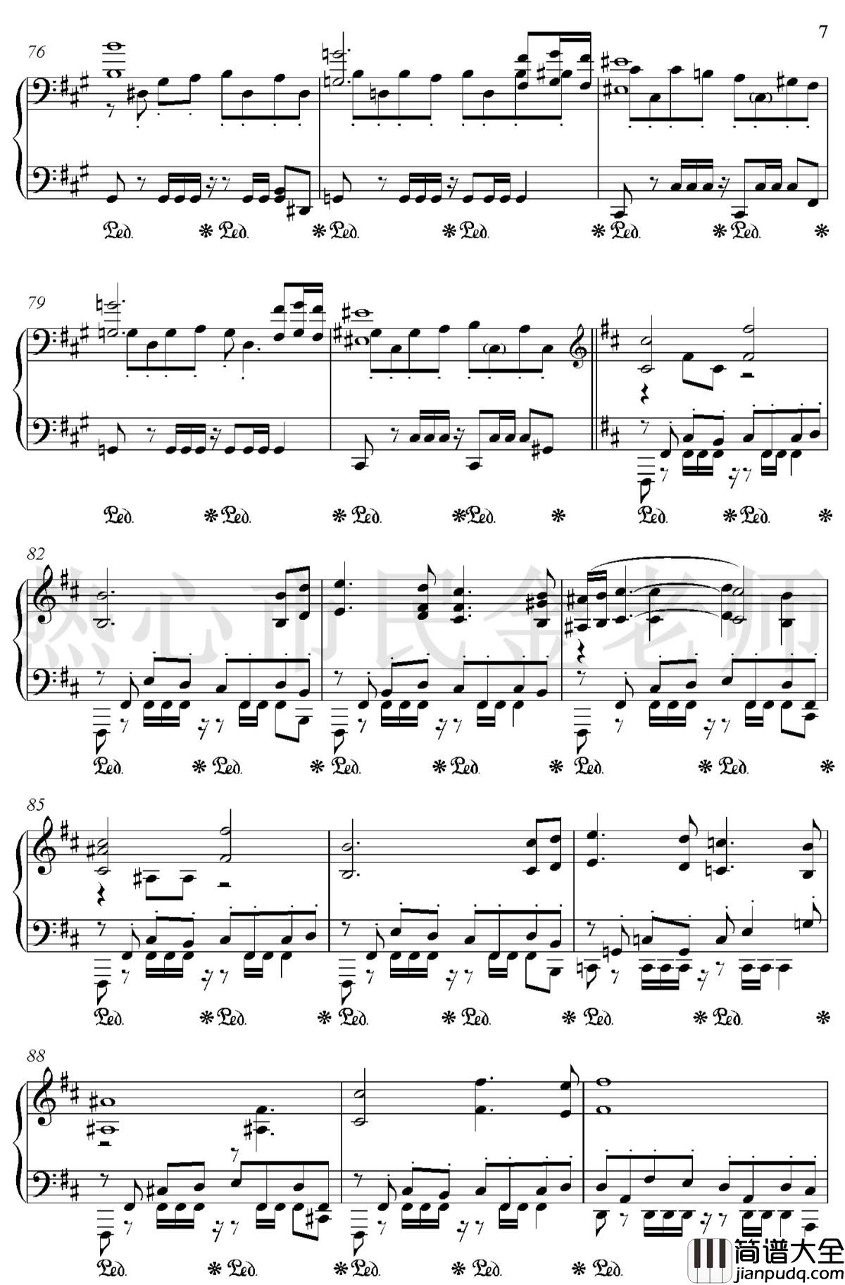 Main_Theme钢琴谱(王者荣耀主题曲）_金老师独奏190224