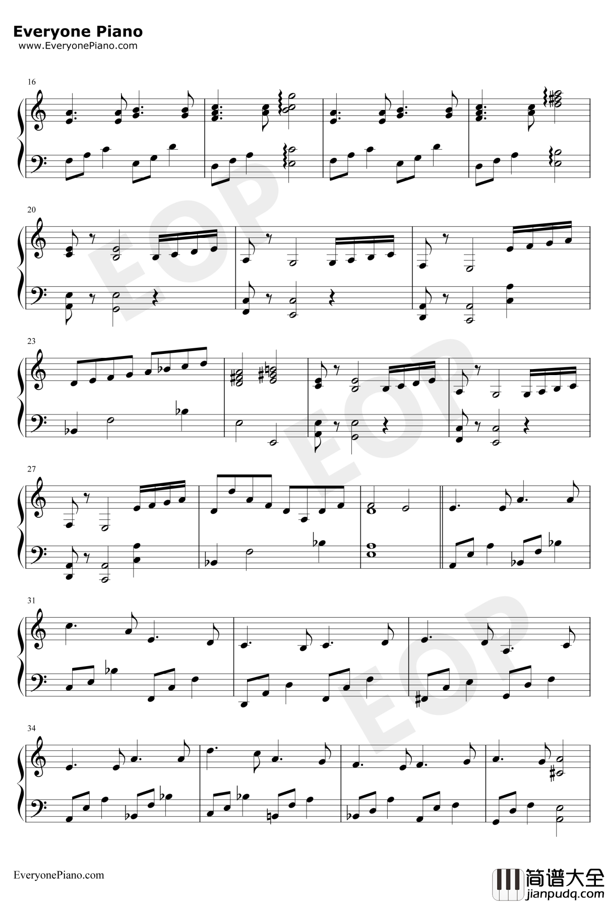 Energy_Flow钢琴谱_坂本龙一