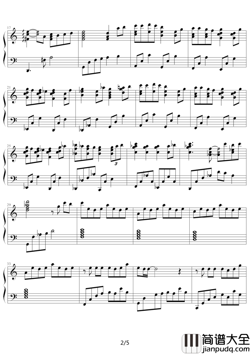 那天的河川钢琴谱_久石让_那天的分别再见