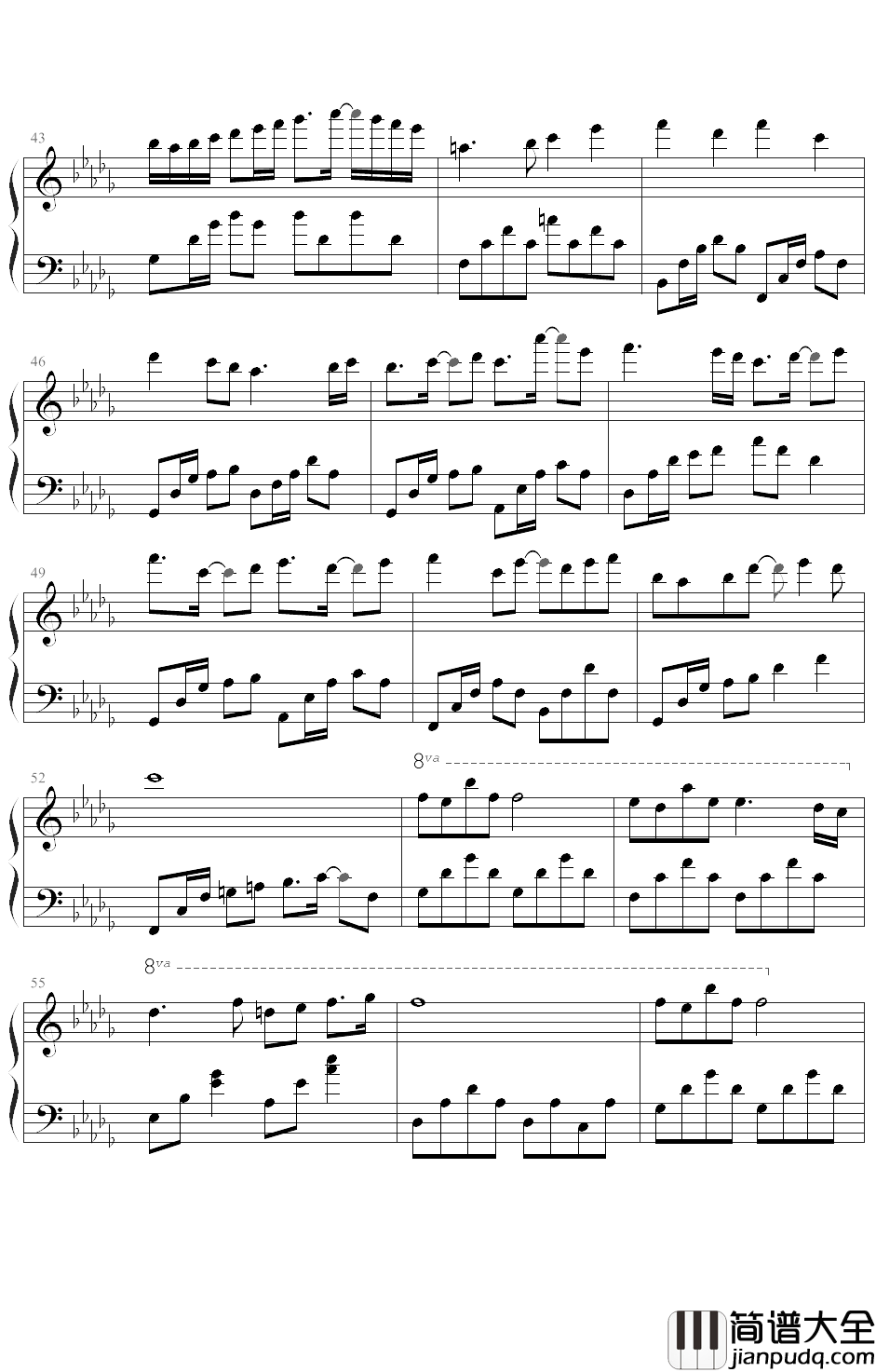 花之泪钢琴谱_Danbi_花的记忆泪的归宿