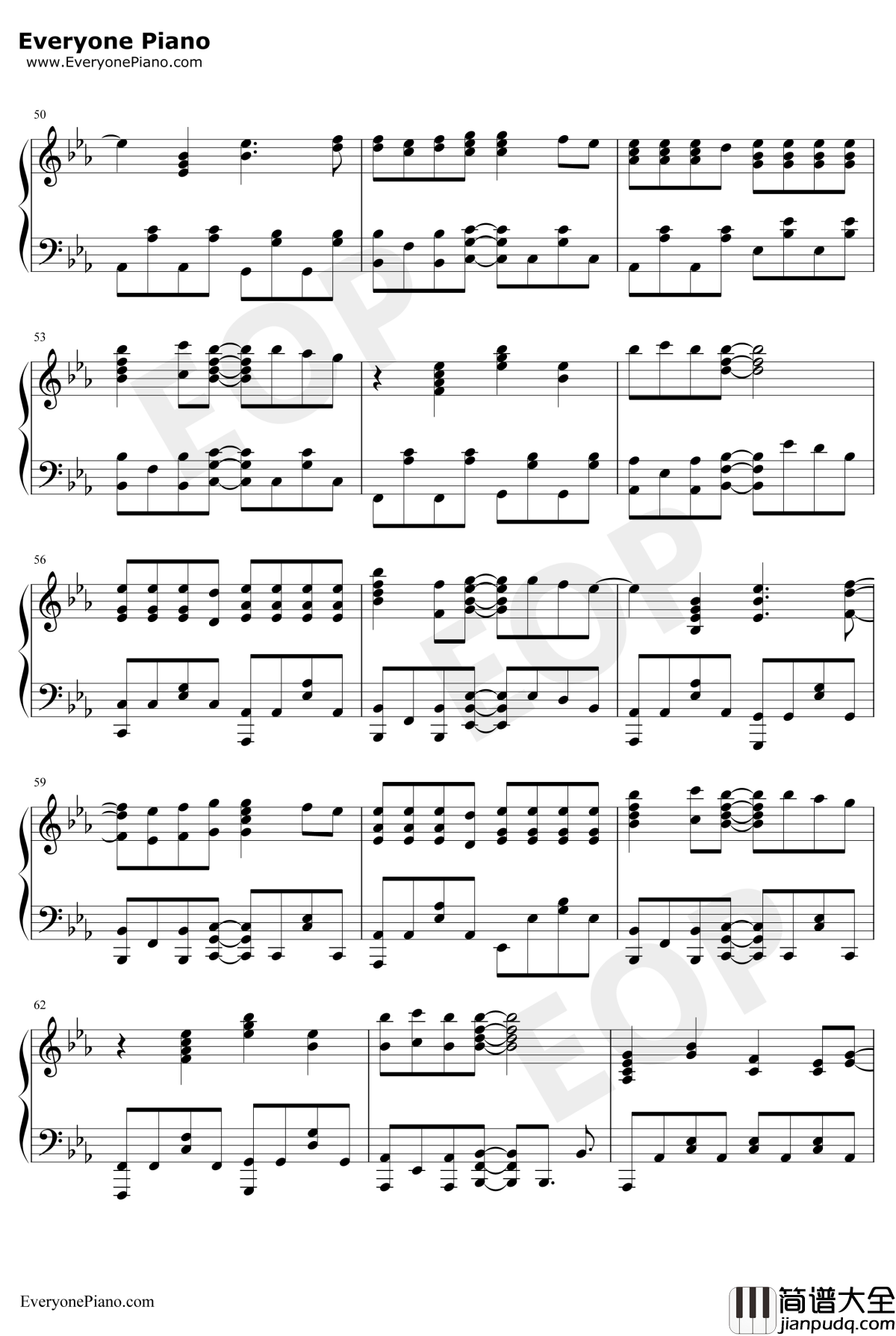 I_Swear钢琴谱_sweet_ARMS_约会大作战第三季OP