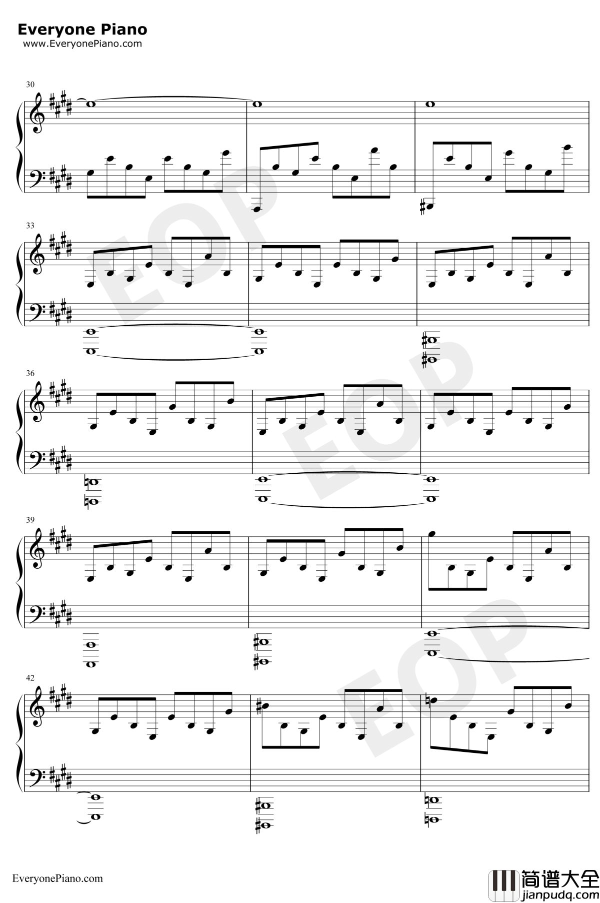 堡垒之夜钢琴谱_RomDiPrisco_Fortnite