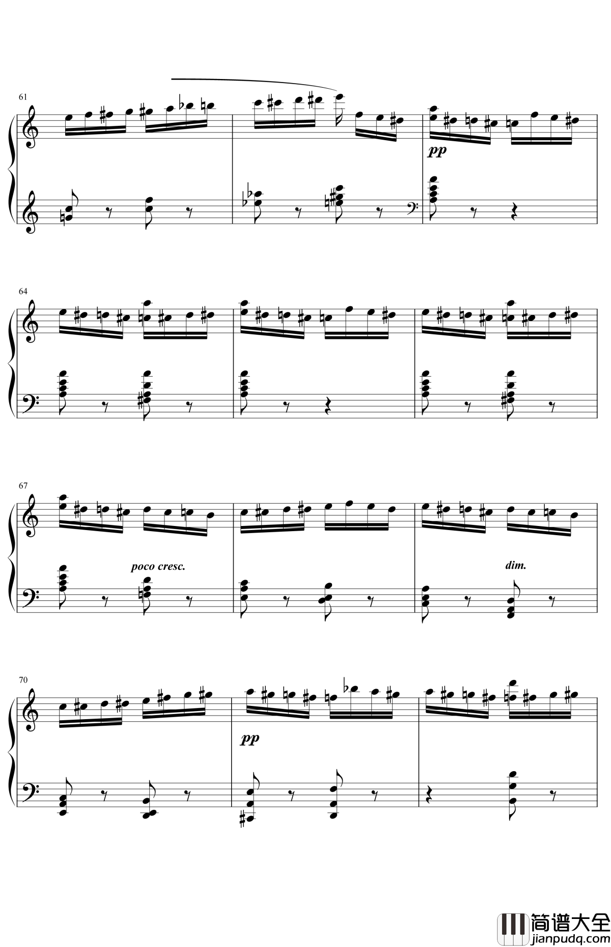 野蜂飞舞钢琴谱_马克西姆_大黄蜂的飞行