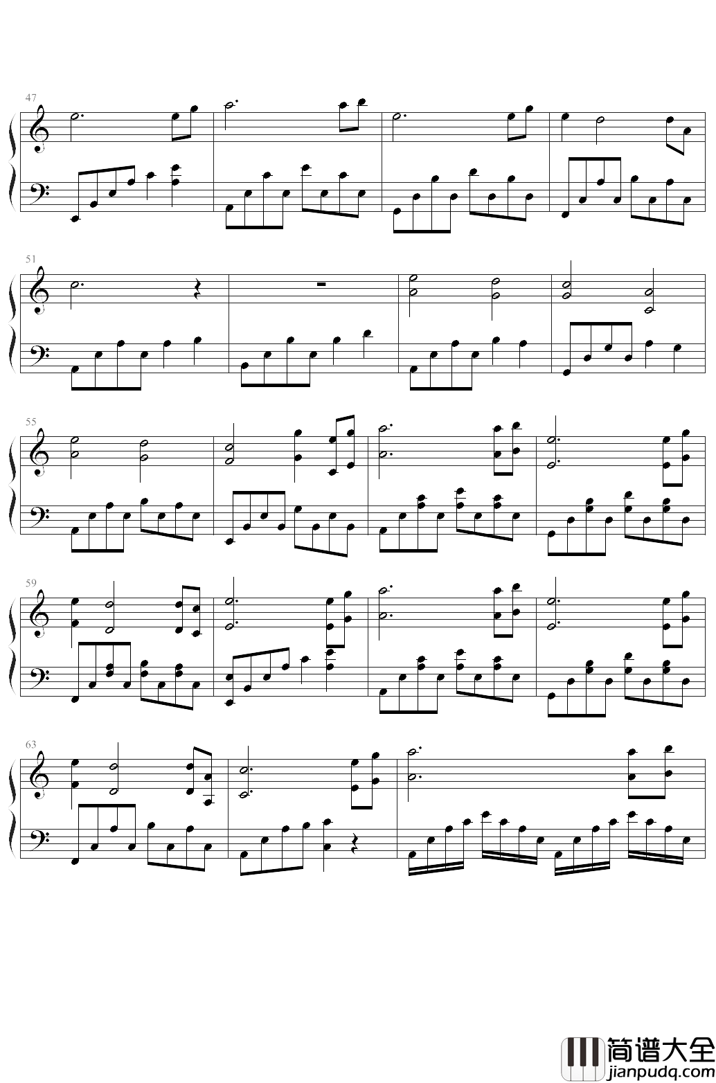 何须问钢琴谱_银临_不闻不问不痛不痒