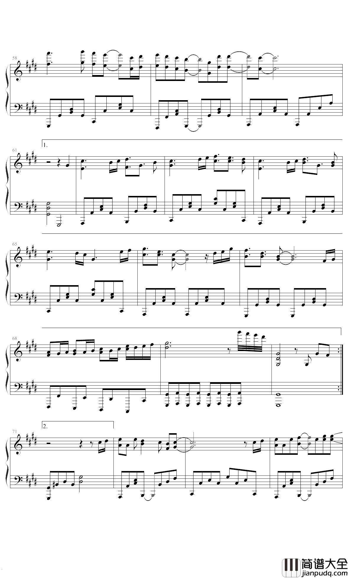 天命独绝钢琴谱_群星_这一生该我一人孤独