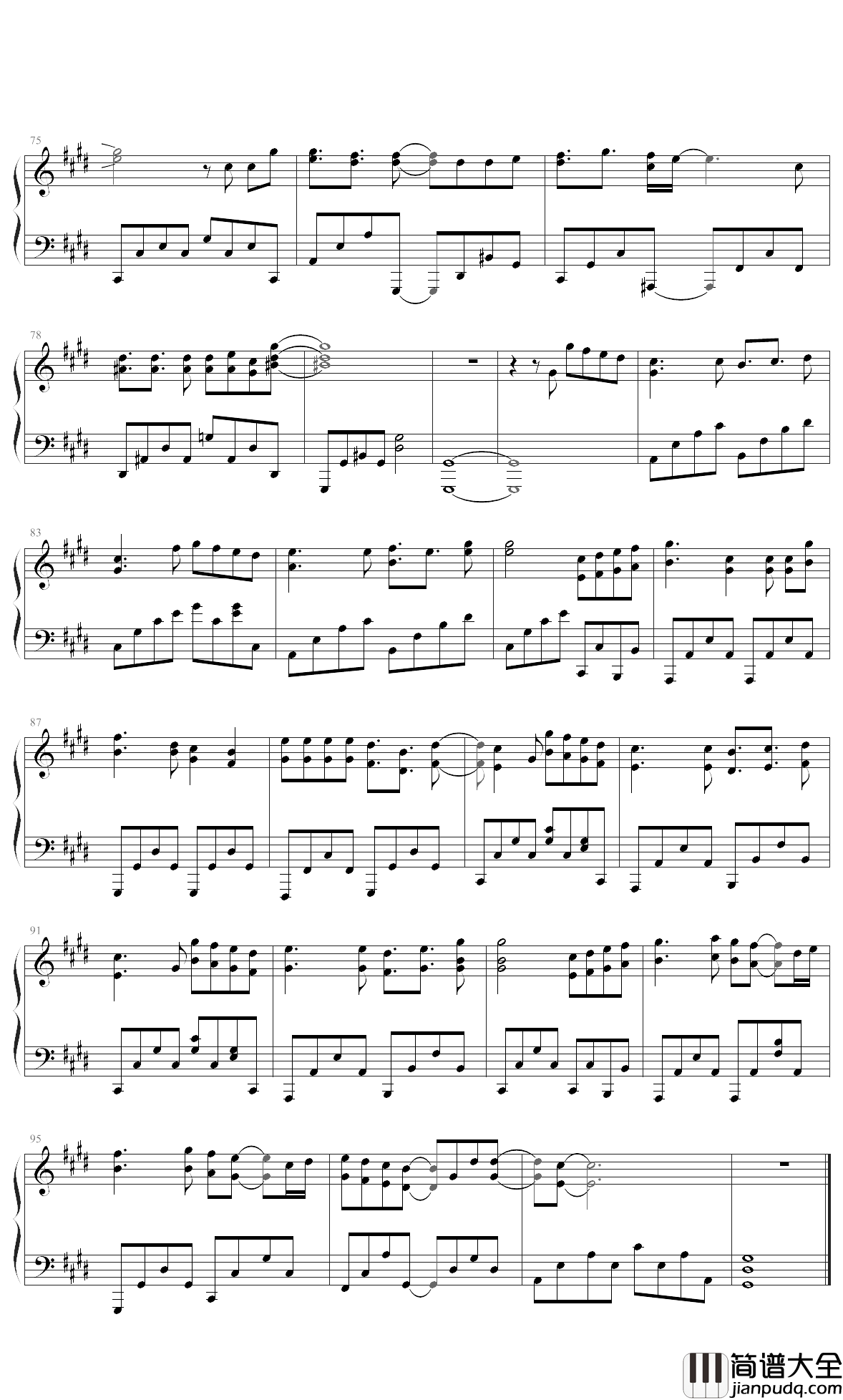 天命独绝钢琴谱_群星_这一生该我一人孤独