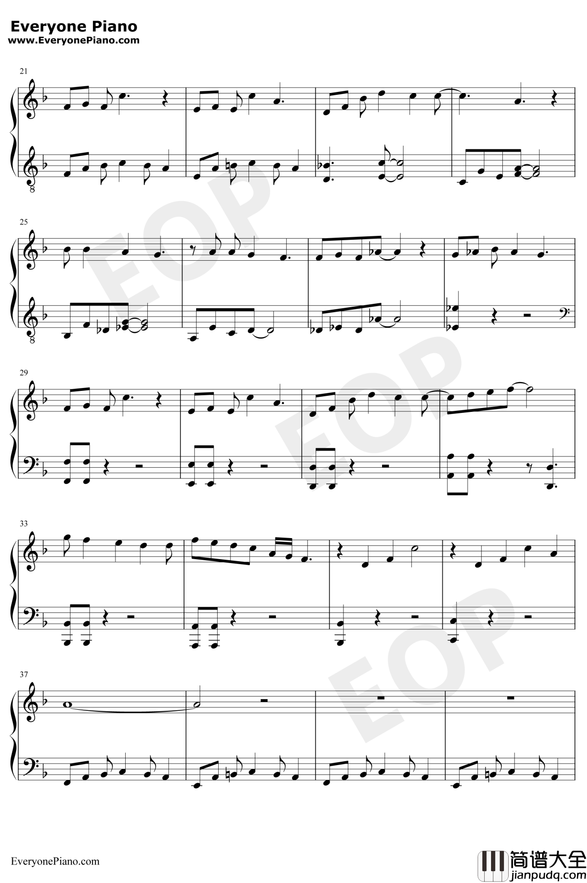 Dancing_Through_Life钢琴谱_MichelleFederer_魔法坏女巫插曲