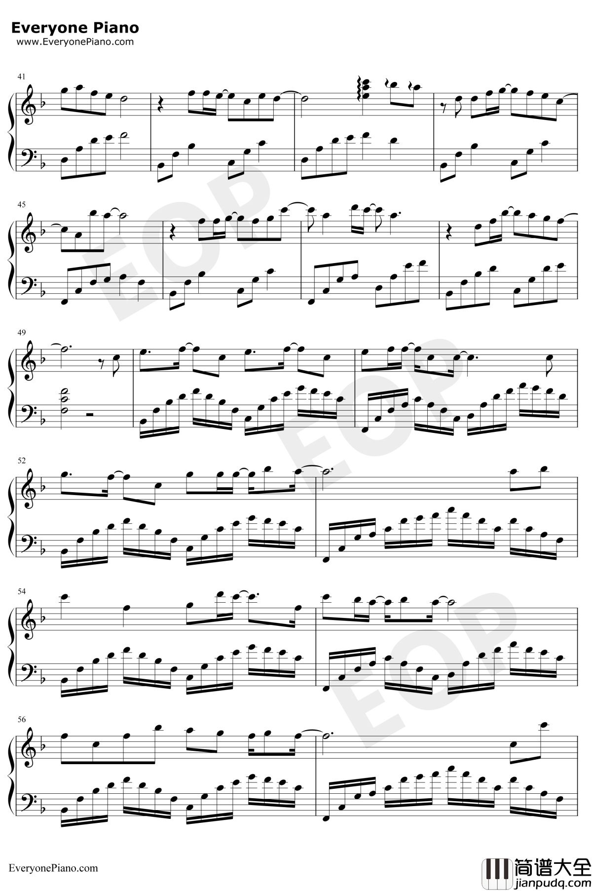 心跳的证明钢琴谱_刘人语_一吻定情心动版主题曲