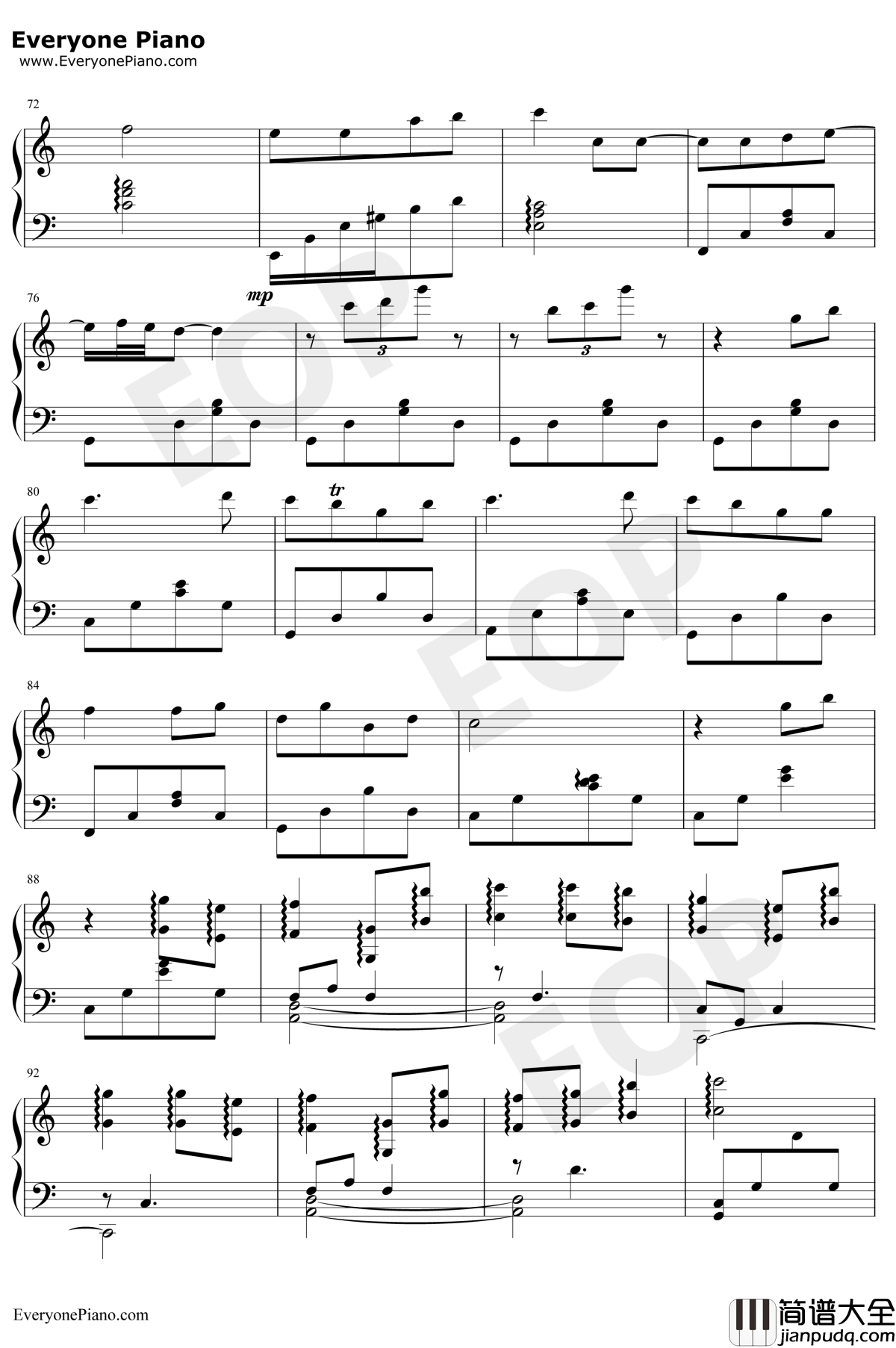 不想睡钢琴谱_梁静茹